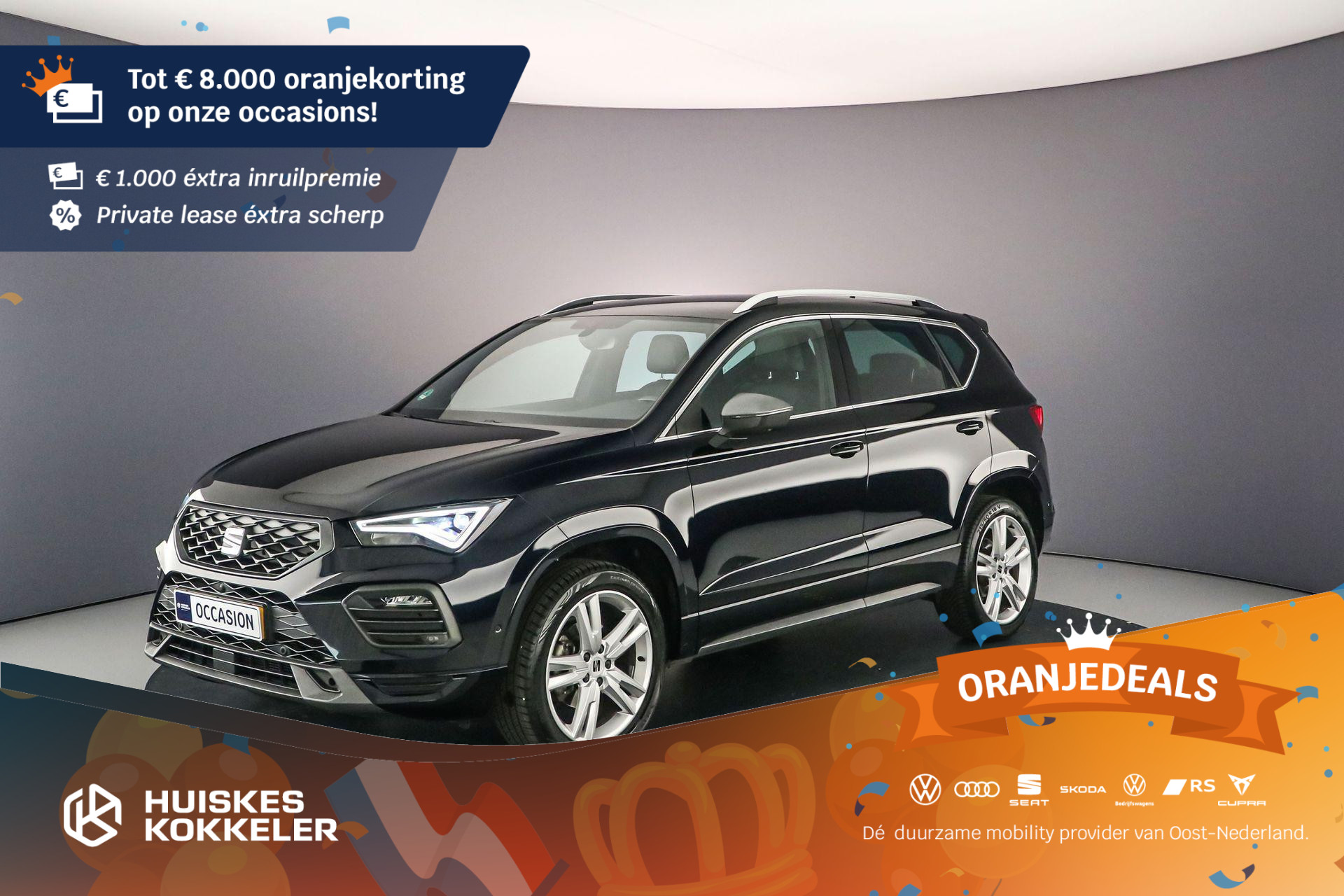 SEAT Ateca FR Business Intense 1.5 TSI 150pk DSG Automaat Trekhaak, 360 camera, Navigatie, Achteruitrijcamera, Elektrische achterklep, LED verlichting, Parkeersensoren
