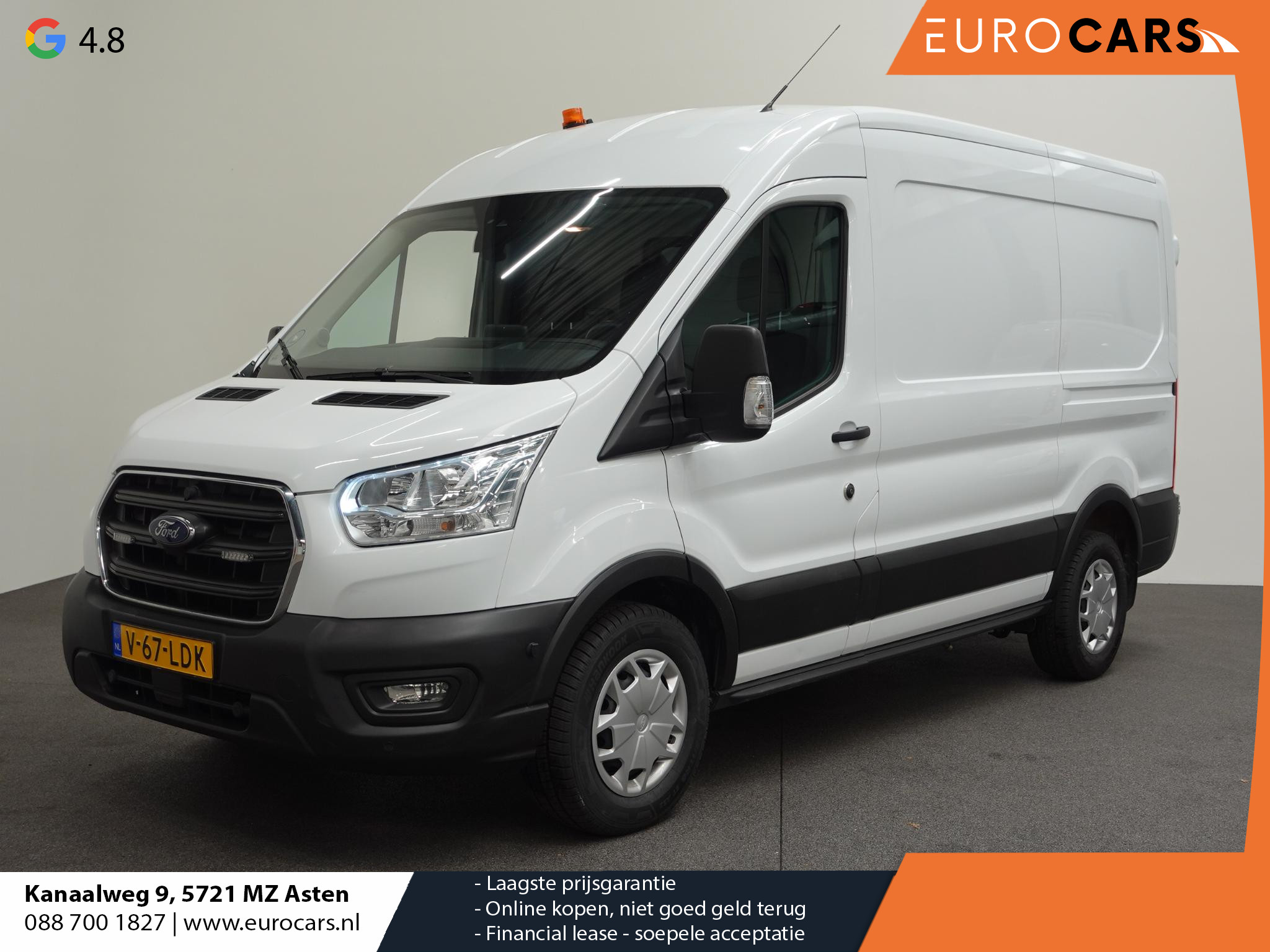 Ford Transit 2.0 L2H2 Trend 131PK Airco Navi Camera Parkeersensoren Carplay Stoelverwarming