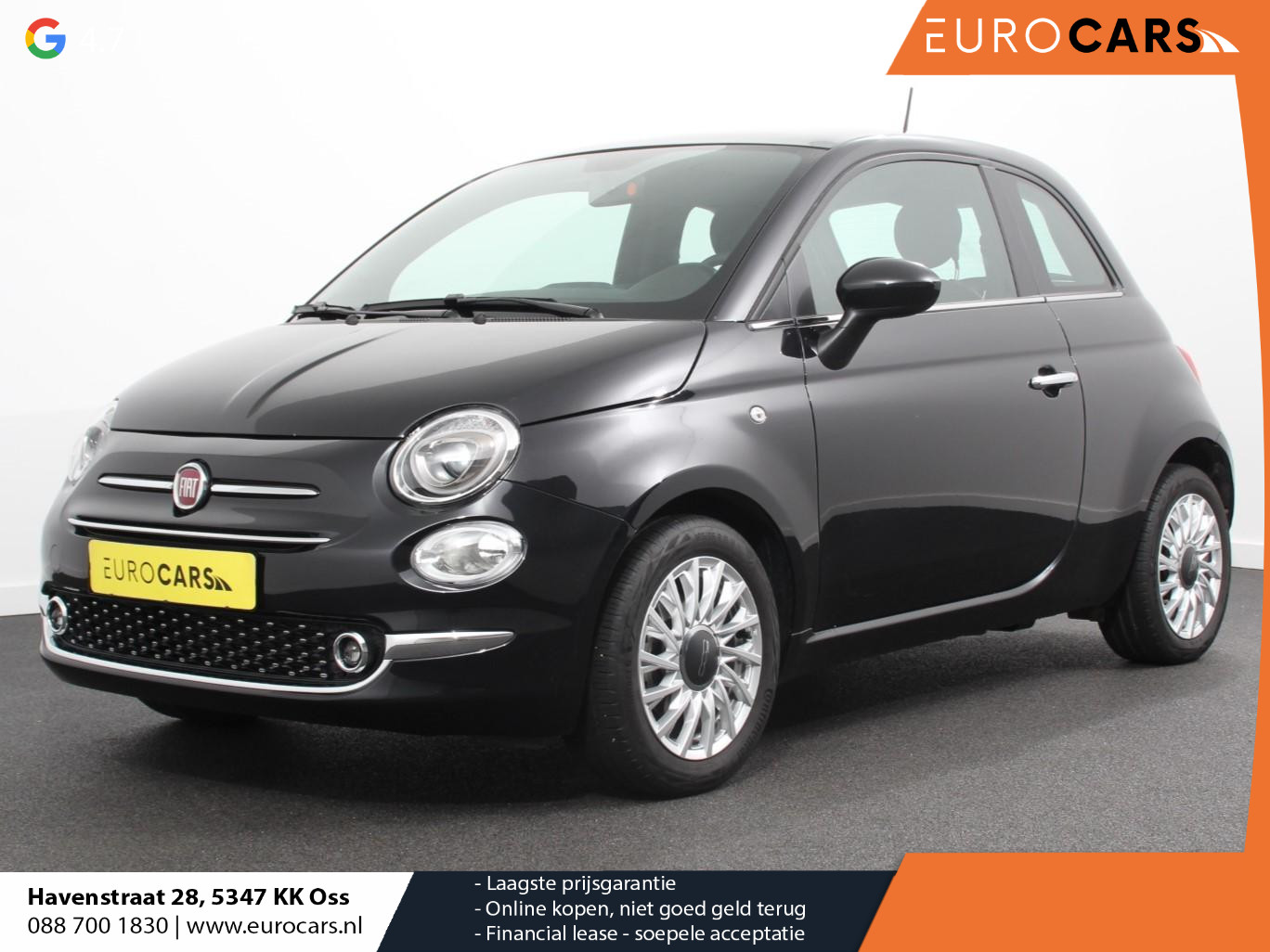 Fiat 500 1.0 Hybrid Dolcevita Finale Panorama dak Control Navigatie Apple Carplay/Android Auto Parkeer Sensoren Digitale Cockpit Climate Control Lichtmetalen Velgen Cruise Control Dab