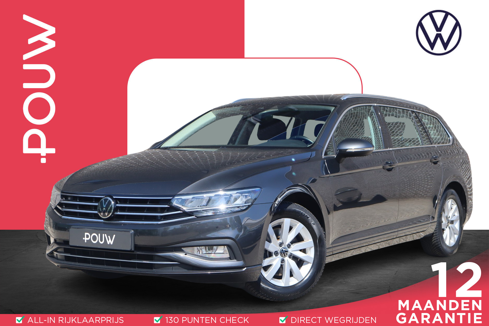 Volkswagen Passat Variant 1.5 TSI 150pk DSG Business | Ergonomische Bestuurdersstoel | Wegklapbare Trekhaak | Navigatie
