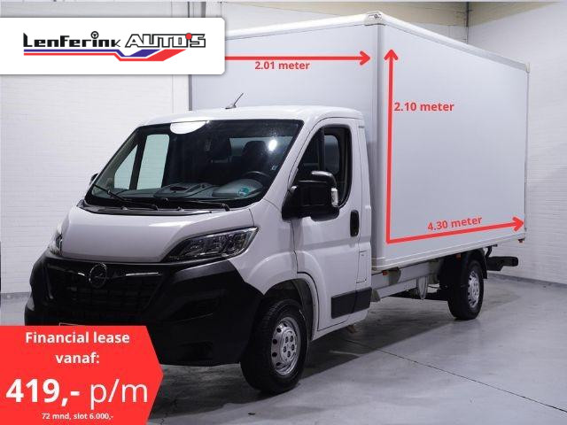 Opel Movano 2.2D 140 pk Bakwagen met Laadklep va 419,- p/mnd Airco, Cruise Control, 3-Zits, LxBxH 430x201x210 cm