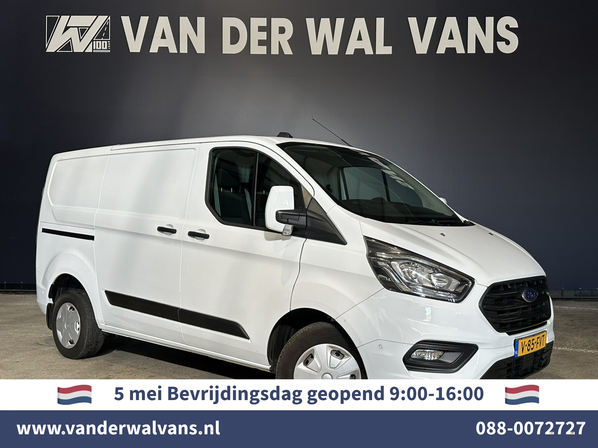 Ford Transit Custom 2.0 TDCI L1H1 Euro6 Airco | Camera | LED | Cruisecontrol | Parkeersensoren Bijrijdersbank, 2500kg trekvermogen
