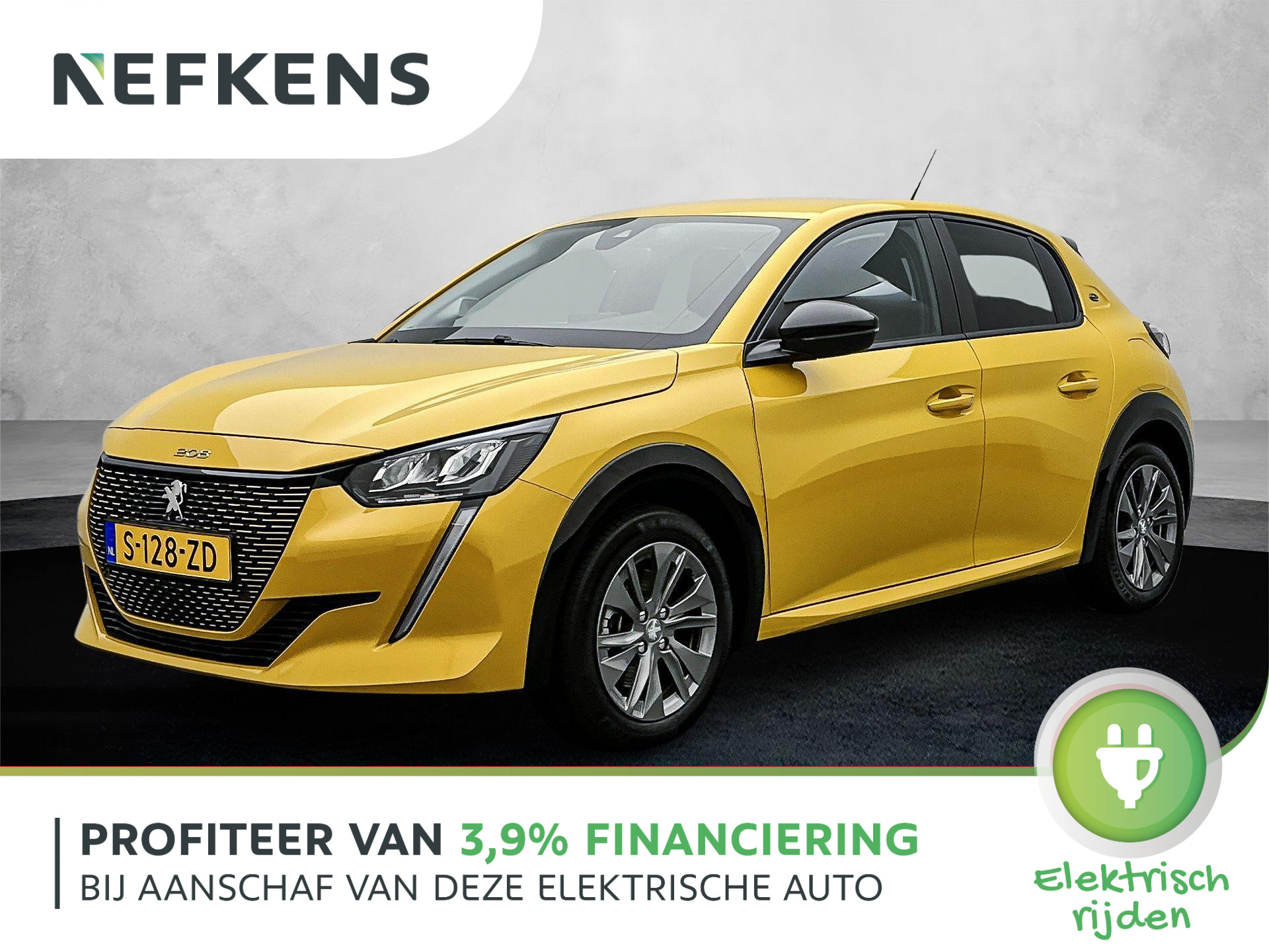Peugeot e-208 EV Active Pack 50 kWh 136 pk | Navigatie via Apple Carplay/Android Auto | Parkeersensoren Achter | Keyless Start | LED Dagrijverlichting | DAB Ontvanger | Lederen Stuurwiel | Climate Control | Cruise Control | 16" Lichtmetalen Velgen |