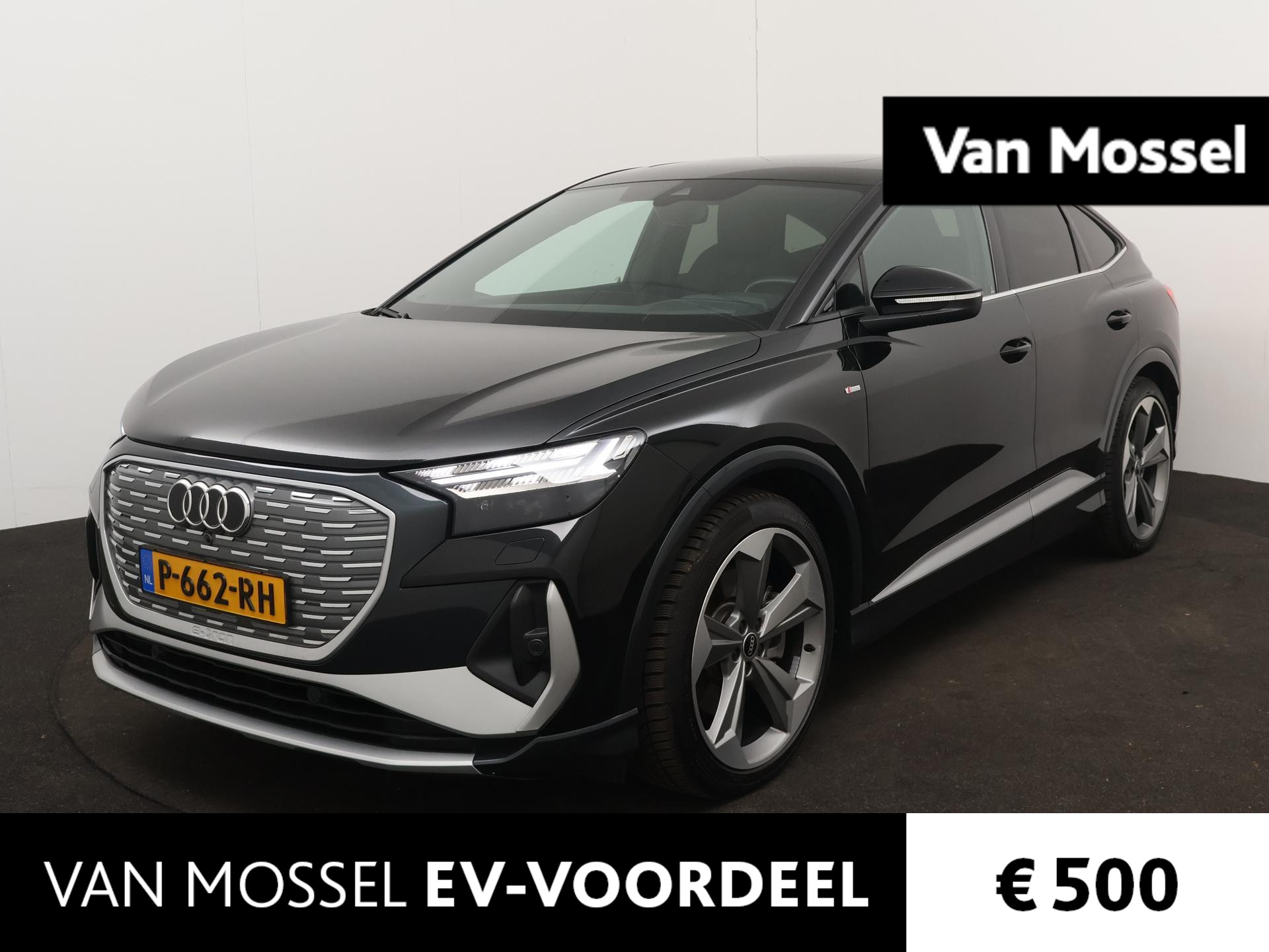Audi Q4 e-tron Sportback 50 quattro S edition 77 kWh 299 PK | S-line | Navigatie | Camera | Panoramadak | Sportstoelen | Stoelverwarming | SONOS Premium | Lichtmetalen velgen | Augmented reality Head-up | Warmtepomp |