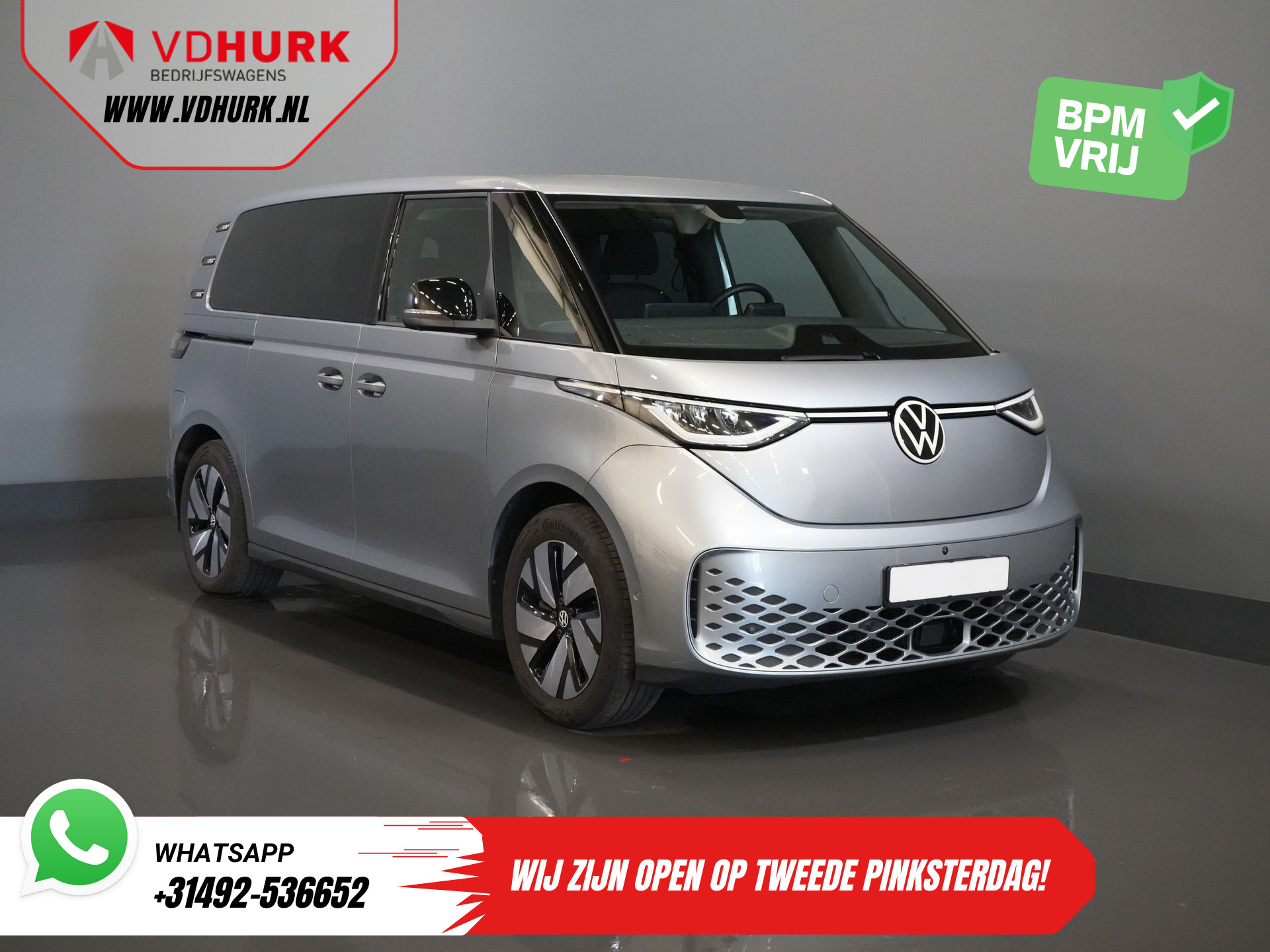 Volkswagen ID. Buzz 79 kWh 360km WLTP 2x Schuifdeur/ Snellader/ Stoelverw./ Keyless/ Carplay/ 360 Camera/ PDC/ Climate/ Trekhaak