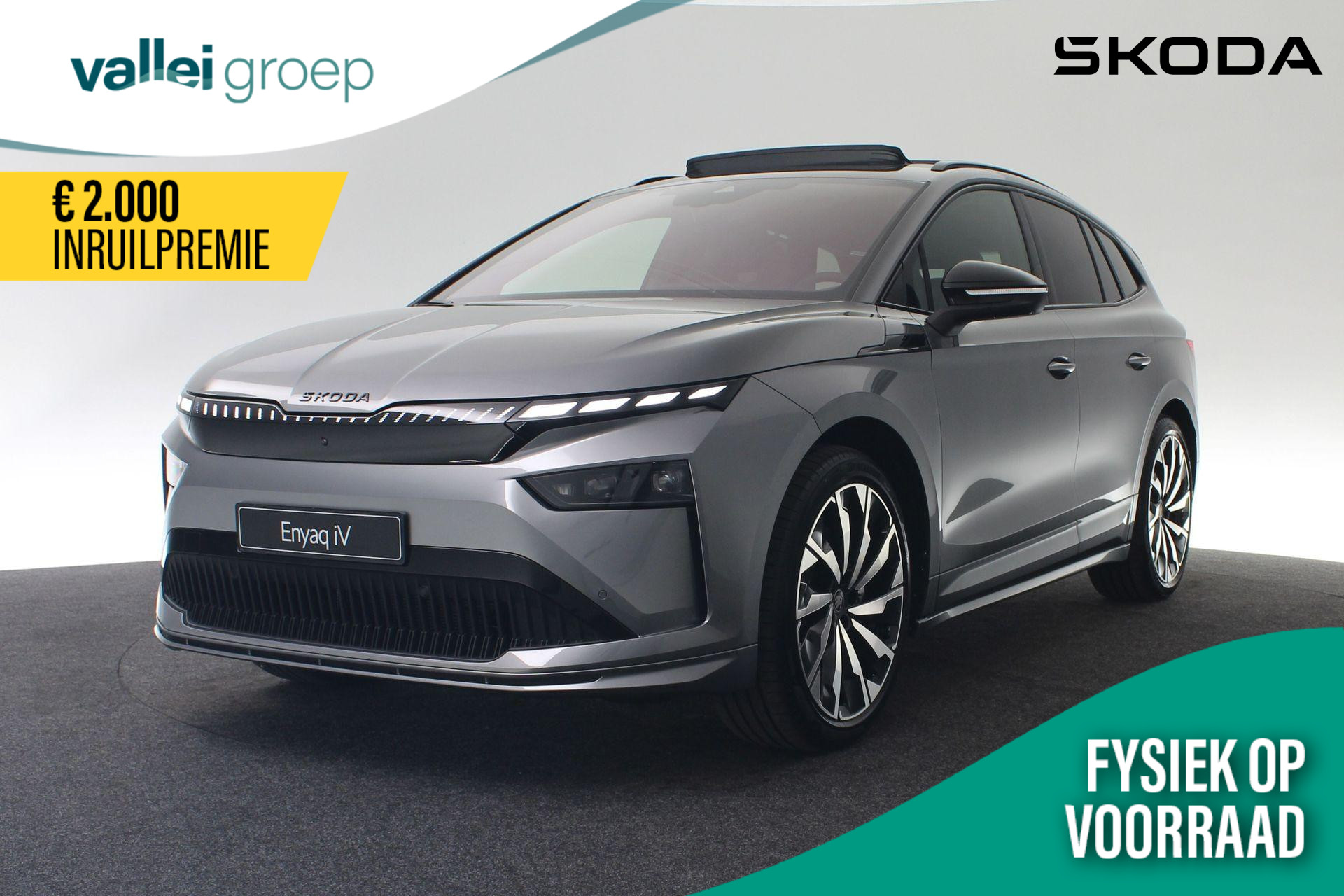 Škoda Enyaq iV Sportline 210 kW / 286 pk | Matrix LED koplampen | 360 Camera | Trekhaak | Pano | HUD | 21 inch