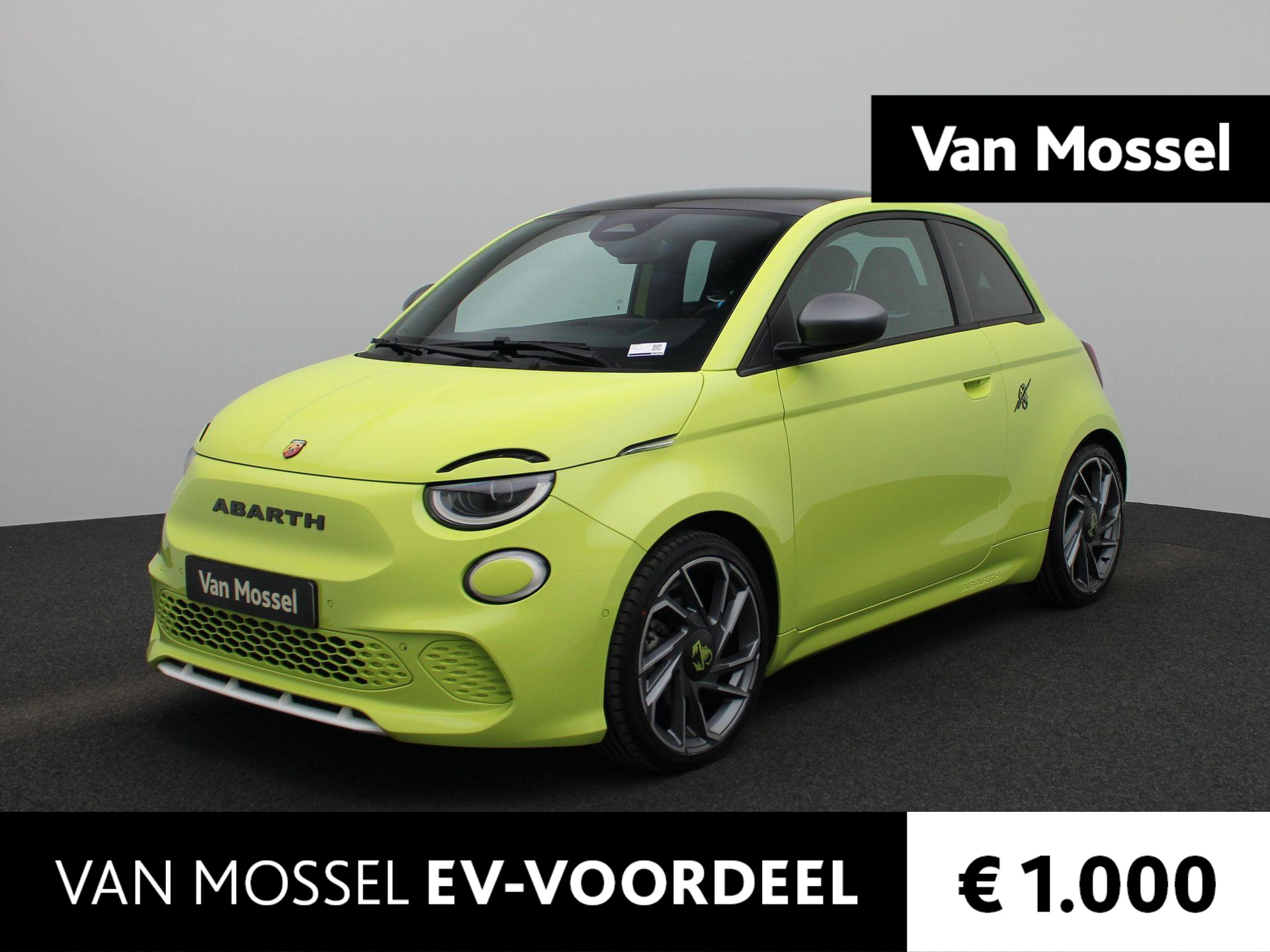 Abarth 500e Abarth Scorpionissima 42 kWh | Navigatie | Climate Controle | Cruise Controle | Camera | Parkeersensoren | Panoramadak | LMV 18" |
