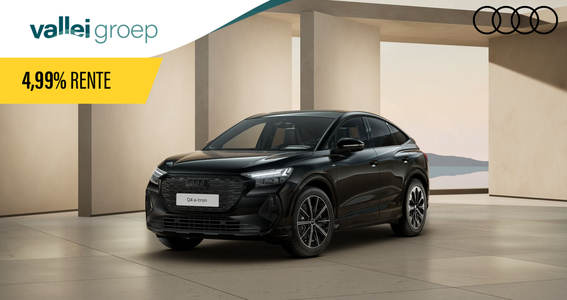 Audi Q4 e-tron S edition e-tron 45 82 kWh 210 kW / 286 PK Sportba | Panoramadak | Assistentiepakket plus | Optiekpakket zwart plus |