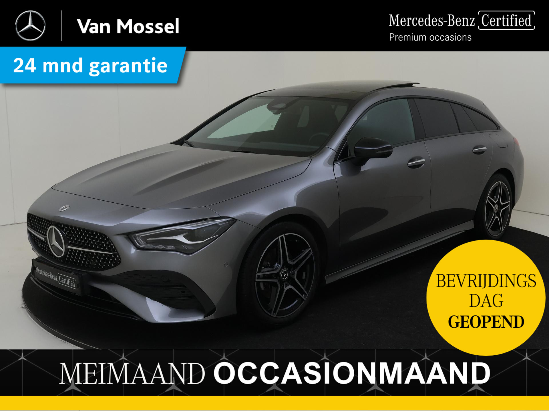 Mercedes-Benz CLA Shooting Brake 180 AMG Line Mercedes-Benz CLA-klasse Shooting Brake 180 AMG Line / Stoelverwarming / Achteruitrijcamera / Night-Pakket / Panaroma-schuifdak /