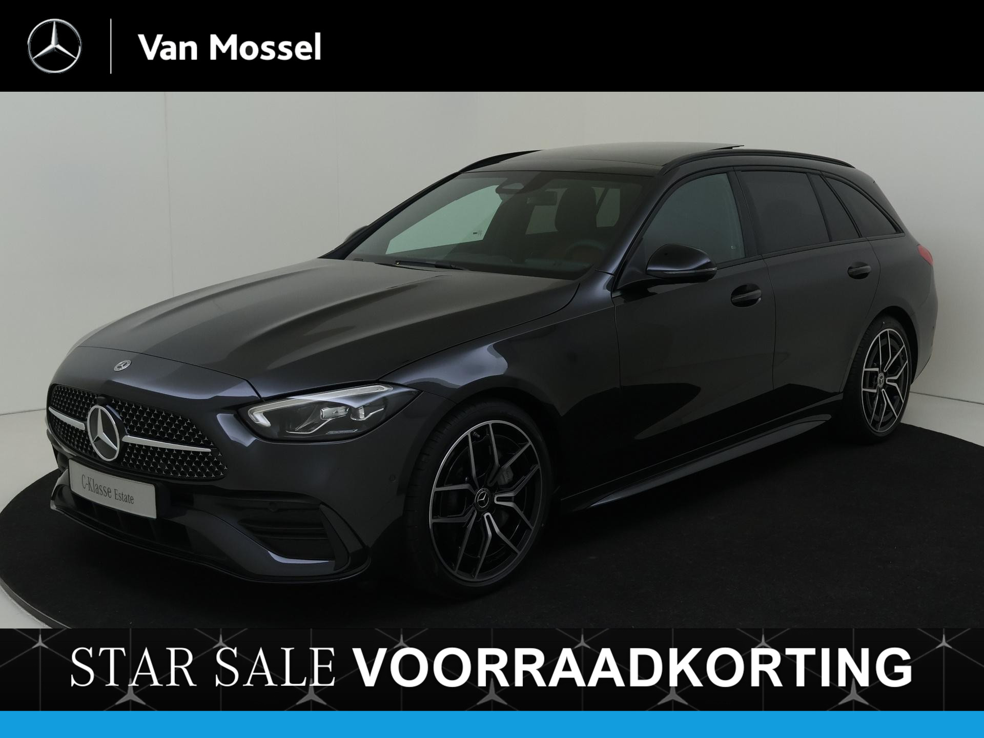 Mercedes-Benz C-Klasse Estate 180 Star Edition / Stoelverwarming / Achteruitrijcamera / Panaroma-schuifdak / Night-Pakket / Memory-Stoelen /