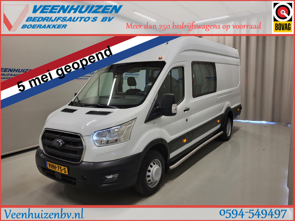 Ford Transit 2.0TDCI 170pk L4/H3 Dubbele Cabine 3500kg Trekgewicht Euro 6!