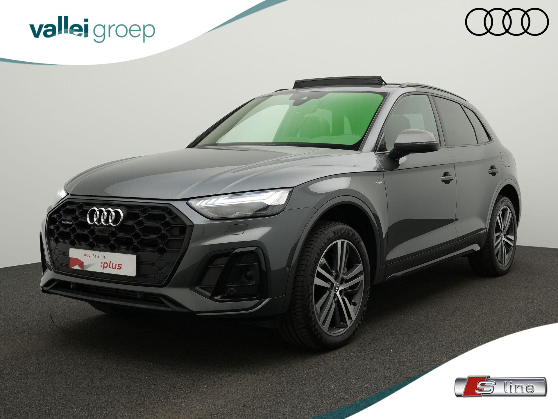Audi Q5 55 TFSI e 367PK S edition | S-Line interieur/exterieur | Panoramadak | Trekhaak wegklapbaar | Elektr. verstelbare voorstoelen | Head-up display |