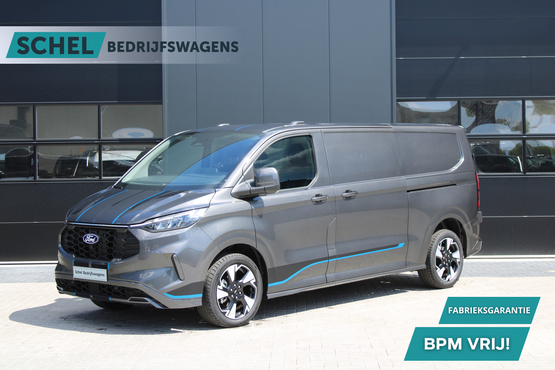 Ford Transit Custom 300 2.0 TDCI L2H1 Sport 170pk - 2x Schuifdeur - 19" LM velgen - ACC - Blind spot - Navi - Camera - Verwarmd stuur - 70l tank - Rijklaar