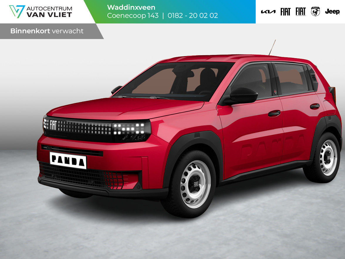 Fiat Panda Grande Red 44 kWh | Airco | Cruise | Apple Carplay | 16" | PDC