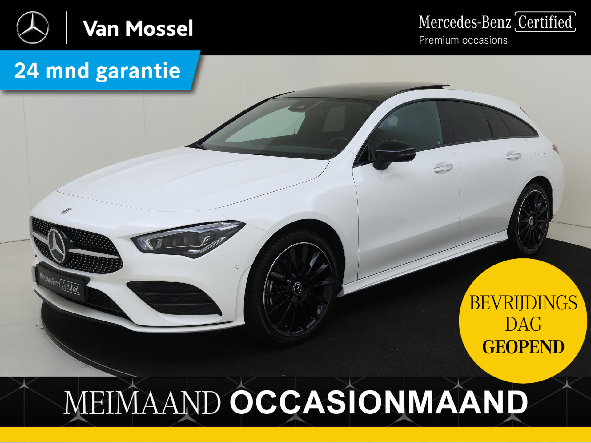 Mercedes-Benz CLA Shooting Brake 250 e AMG Line / Stoelverwarming / Achteruitrijcamera / Panaroma-schuifdak / Trekhaak / Night-Pakket /