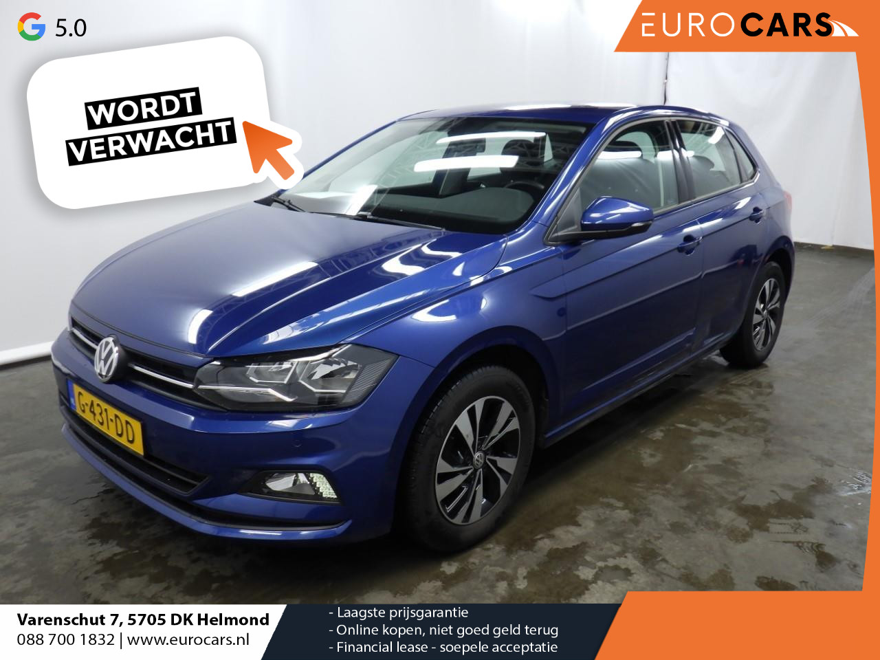 Volkswagen Polo 1.0 TSI Comfortline Business Airco|ECC Navi Carplay Adaptive Cruise Control PDC VA 15" LM Velgen