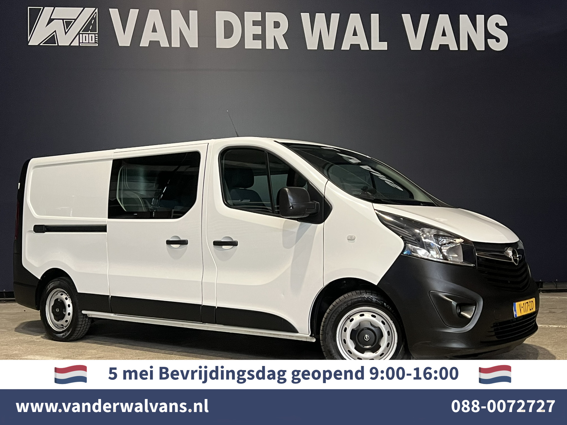 Opel Vivaro 1.6 CDTI 126pk L2H1 Dubbele Cabine Euro6 Airco | 5-Zits | Camera | Navigatie | LED Cruisecontrol, Trekhaak, Parkeersensoren, Android Auto