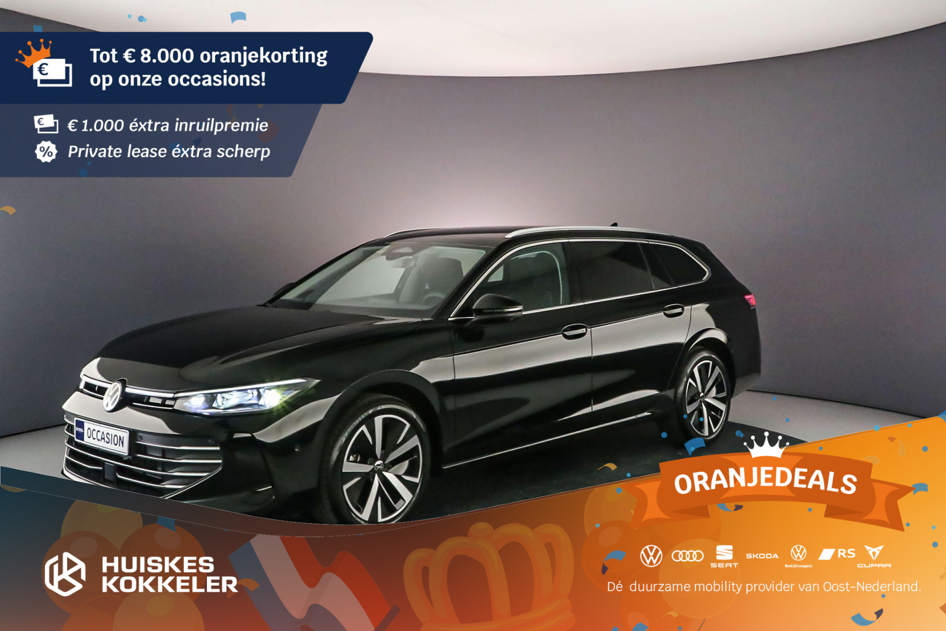Volkswagen Passat Variant R-Line Business 1.5 eTSI 150pk DSG Automaat Trekhaak, Harman Kardon audio, Elektrische achterklep, LED matrix koplampen, Navigatie, Achteruitrijcamera, Stuurwiel verwarmd