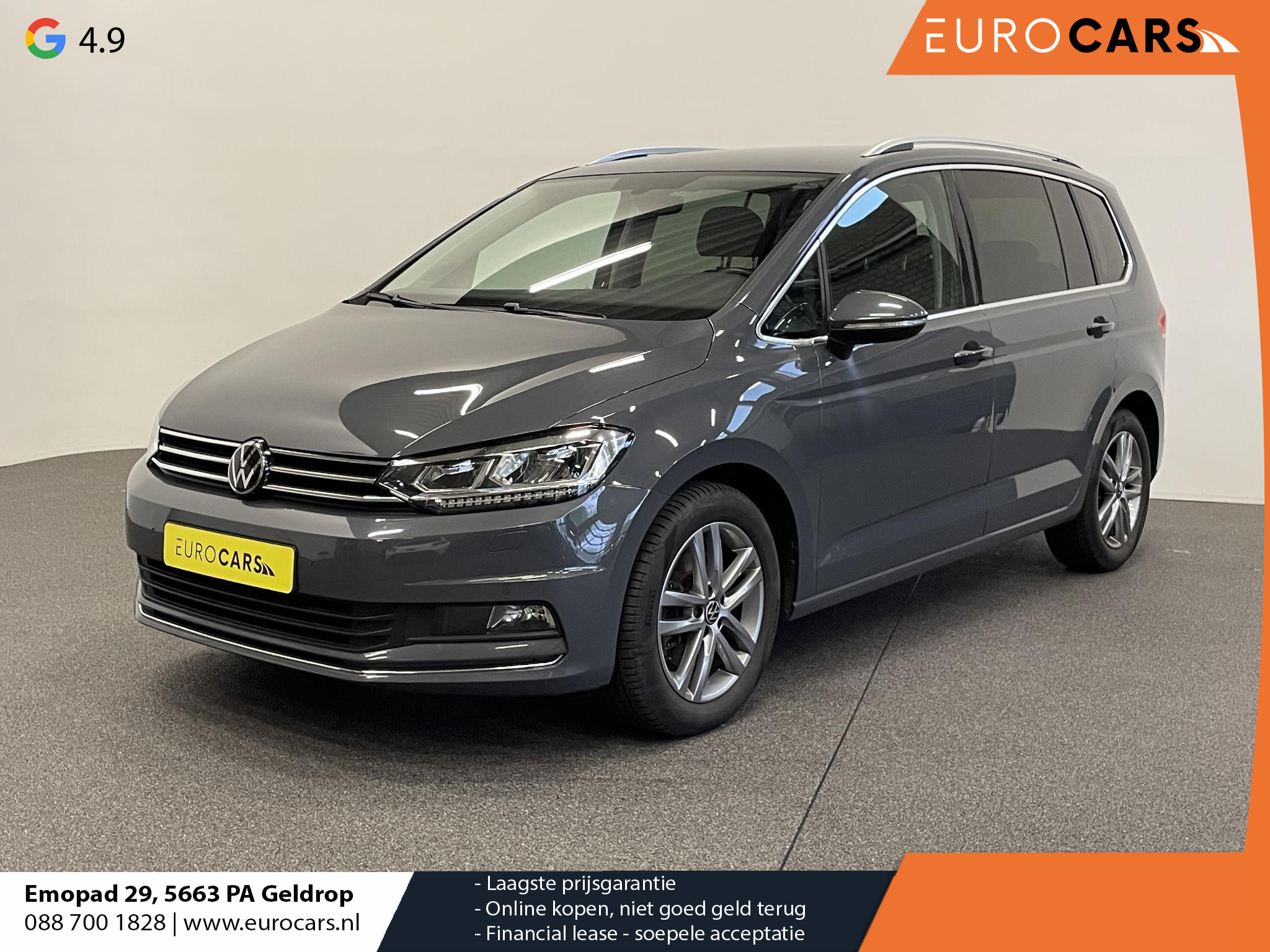 Volkswagen Touran 1.5 TSI DSG Highline Navigatie Parkeersensoren Adaptive Cruise Control Blind Spot Assist Stoelverwarming ErgoActive stoelen Climate Control