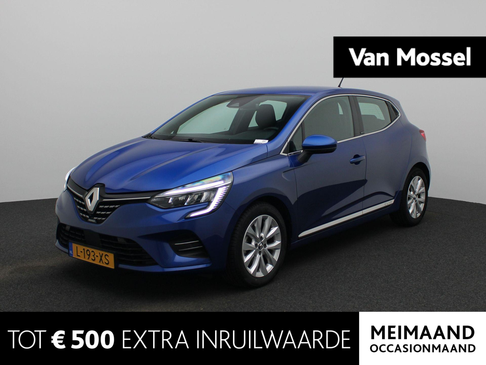 Renault Clio 1.6 E-Tech Hybrid 140 Intens AUTOMAAT | NAVIGATIE | CAMERA | LED | DAB | HALF LEER | CLIMA | CRUISE | STOELVERWARMING | STUURVERWARMING | ELEKTRISCH INKLAPBARE SPIEGELS |