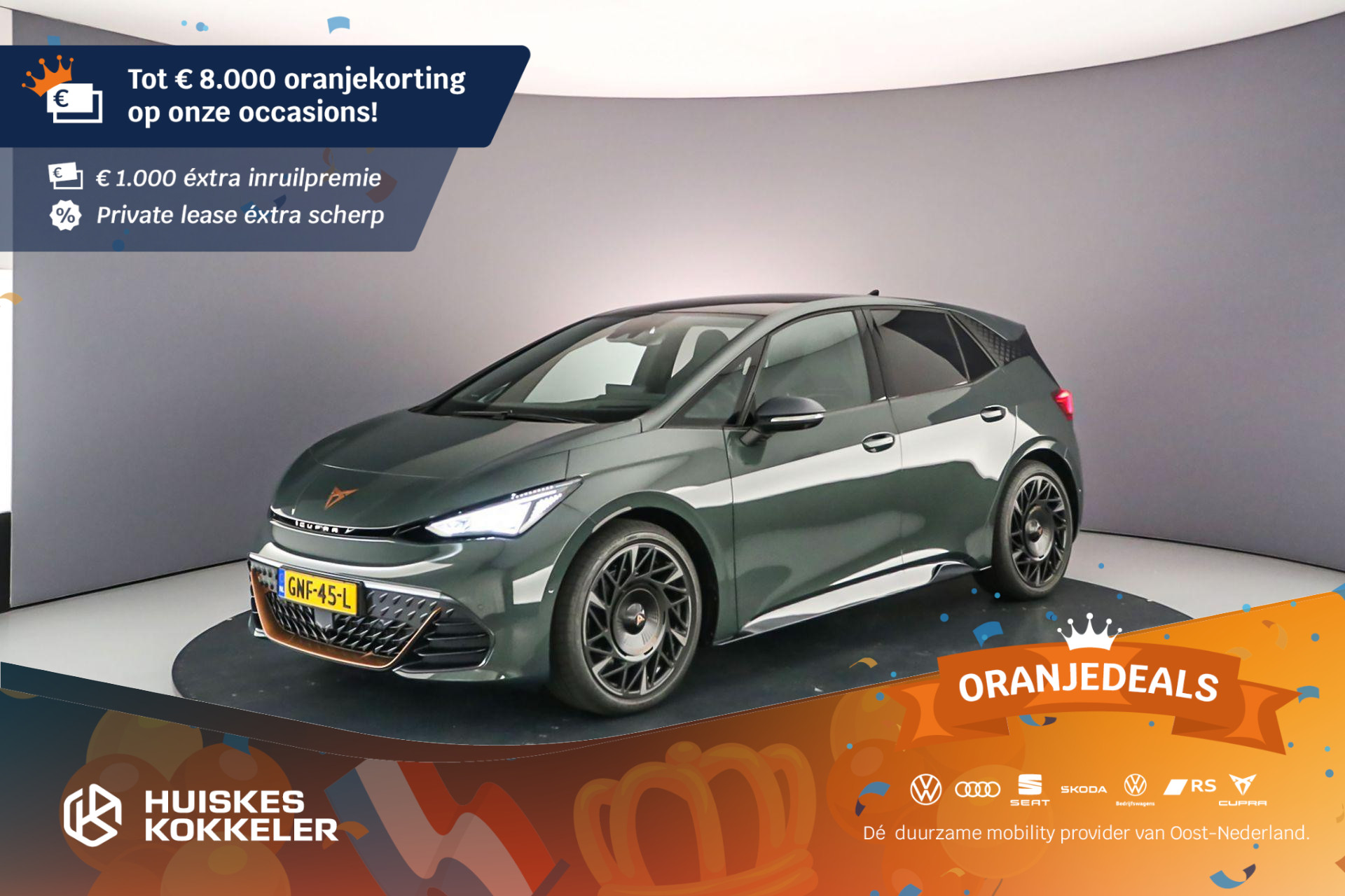 CUPRA Born VZ 326pk Automaat Panoramadak, Adaptive cruise control, Navigatie, Head up display, 360 camera, Achteruitrijcamera, Stoelverwarming, LED verlichting
