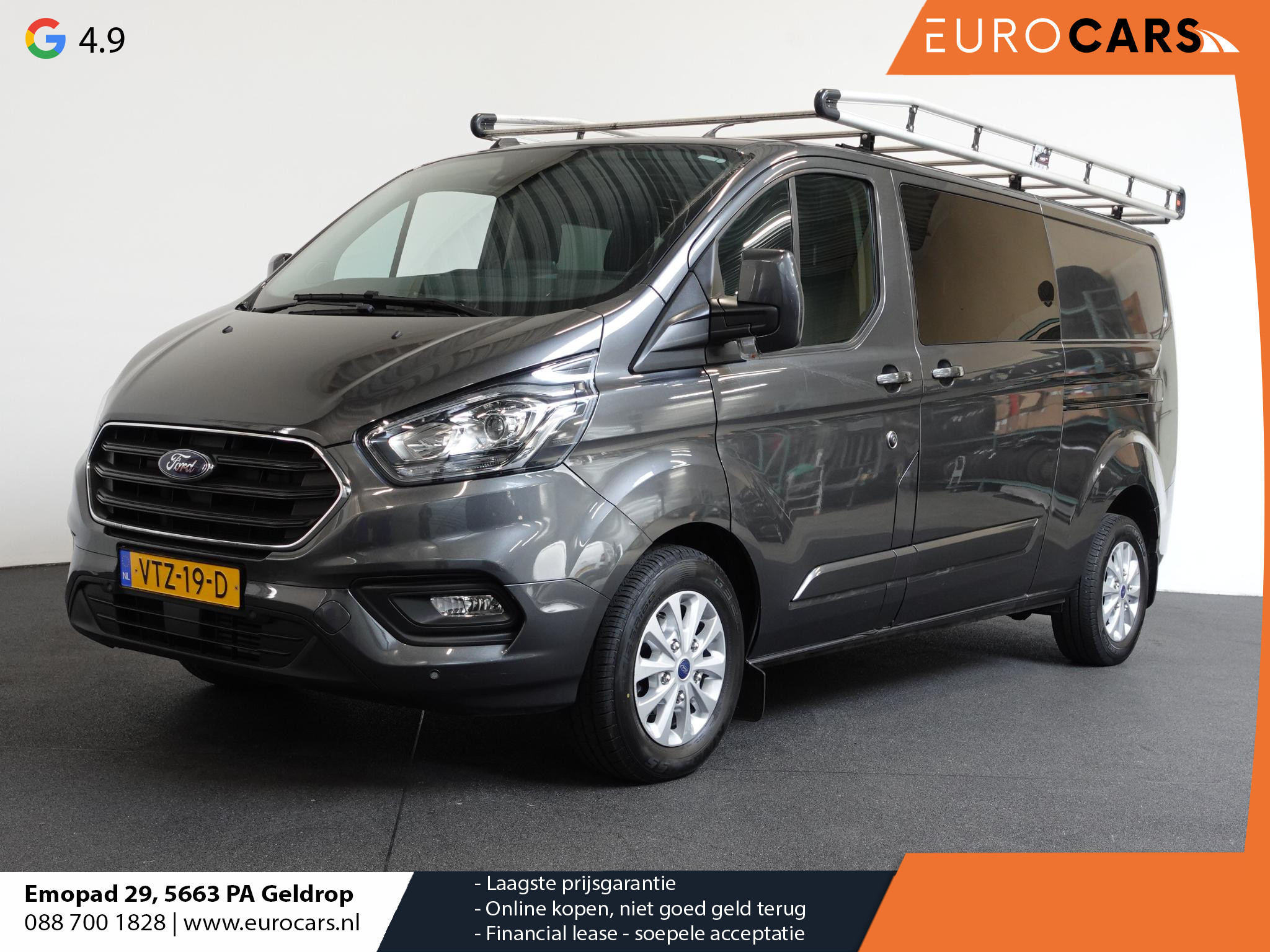 Ford Transit Custom 300 2.0 TDCI L2H1 Limited Dubbele Cabine Automaat Navigatie Airco 2 Schuifdeuren Trekhaak Parkeersensoren Carplay