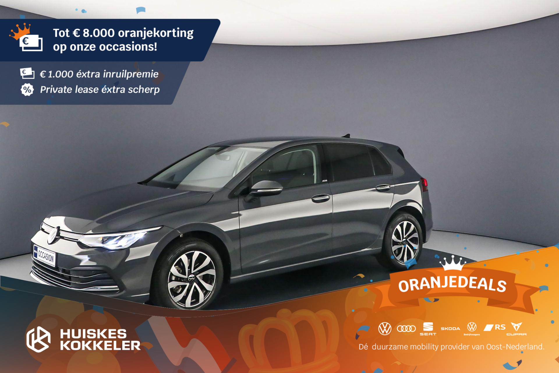 Volkswagen Golf Life 1.5 eTSI 130pk DSG Automaat Adaptive cruise control, Navigatie, Stoelverwarming, Parkeersensoren, Stuurwiel verwarmd, Airco, App connect, LED koplampen