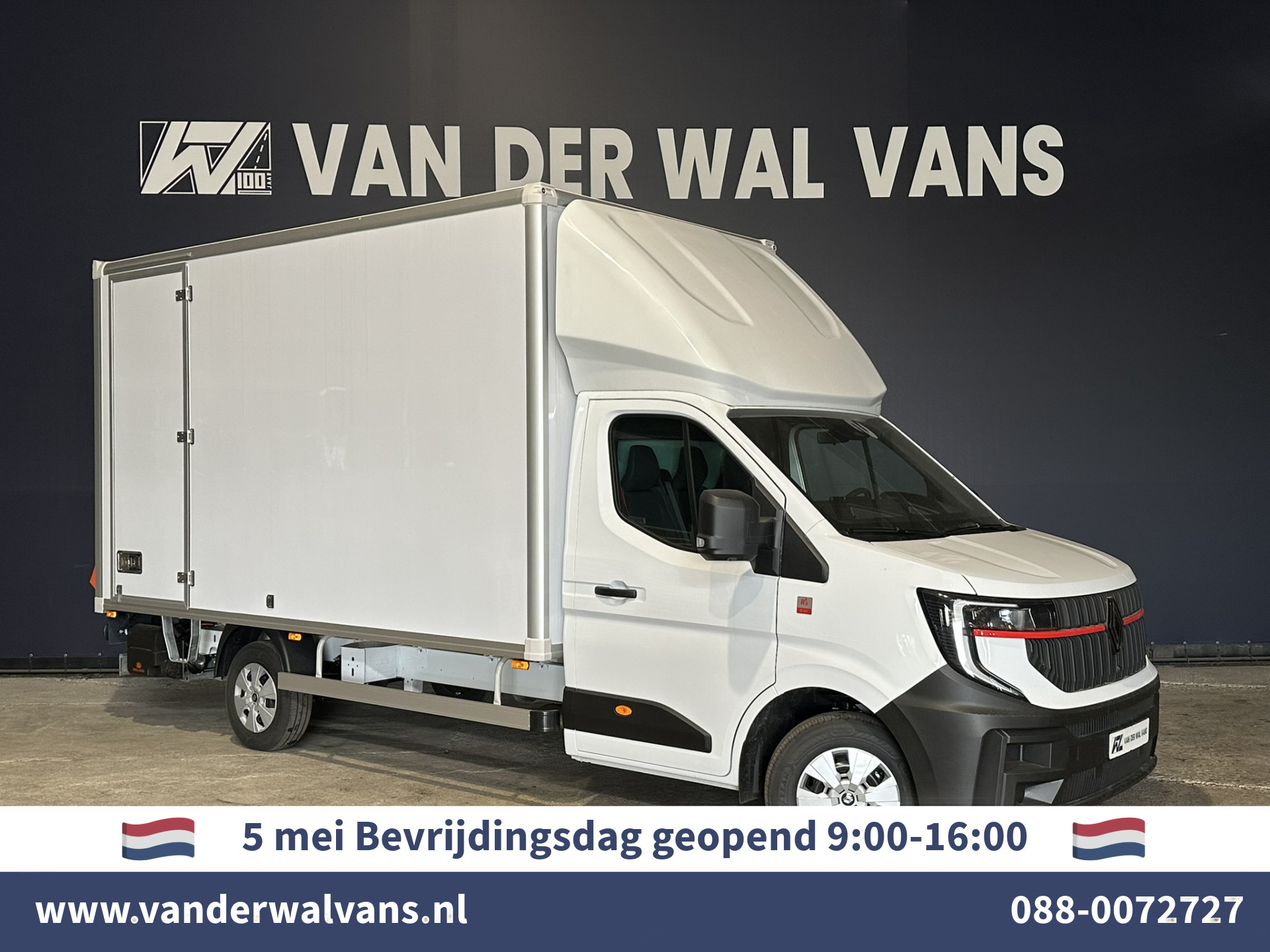 Renault Master 2.3 dCi 150pk Bakwagen 232cm Hoog Laadklep Zijdeur Fabrieksgarantie Euro6 Airco | LAT OM LAT | LED Cruisecontrol, Apple Carplay, Android Auto, Verwarmde voorruit, Bijrijdersbank, 945kg laadvermogen