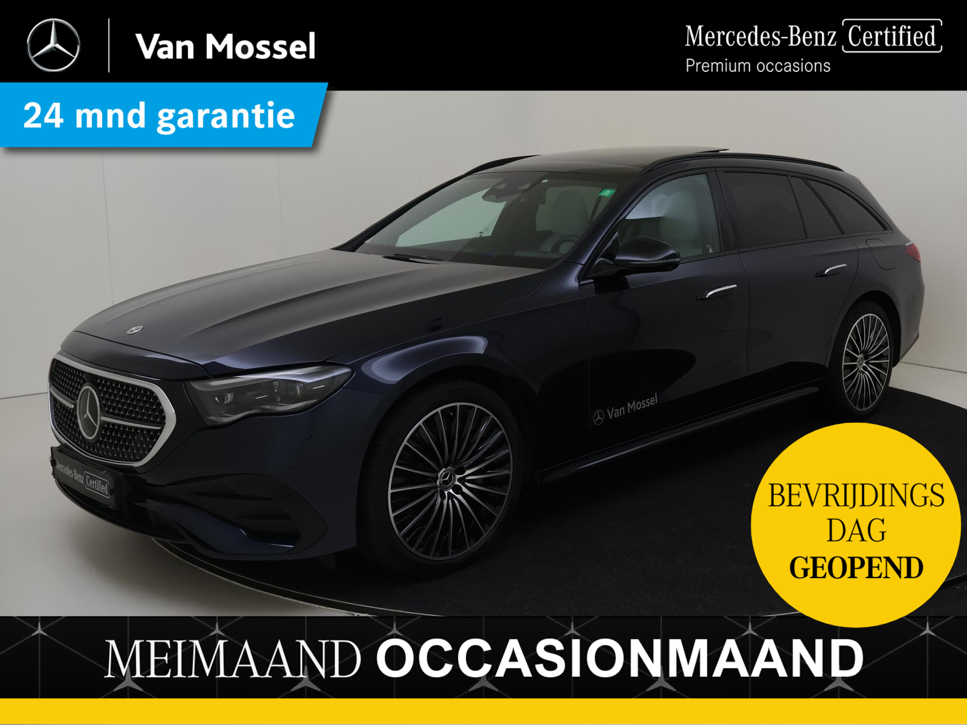 Mercedes-Benz E-Klasse Estate 300 e AMG Line Premium Plus/ Panoramadak / Memory Seats / 360 Camera / Head-Up / Elektr. Trekhaak / Burmester / Rij-Assistentie Plus / Verlichte Grille / leverbaar per Juni 2025