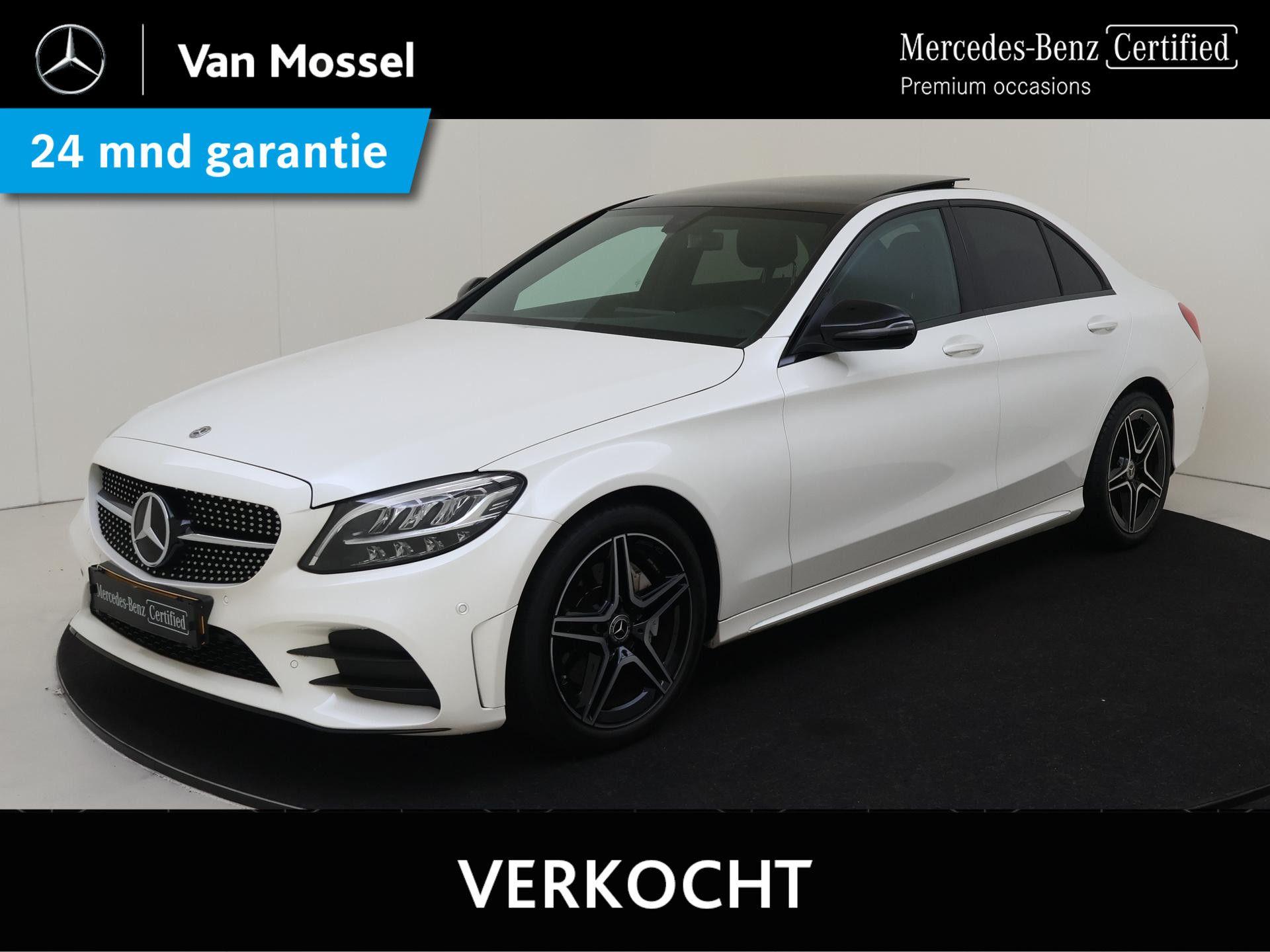 Mercedes-Benz C-Klasse 180 Business Solution AMG Panorama-Dak / Night Pakket / Parkeer Camera / Stoelverwarming / Semi-elektrische Stoelen /