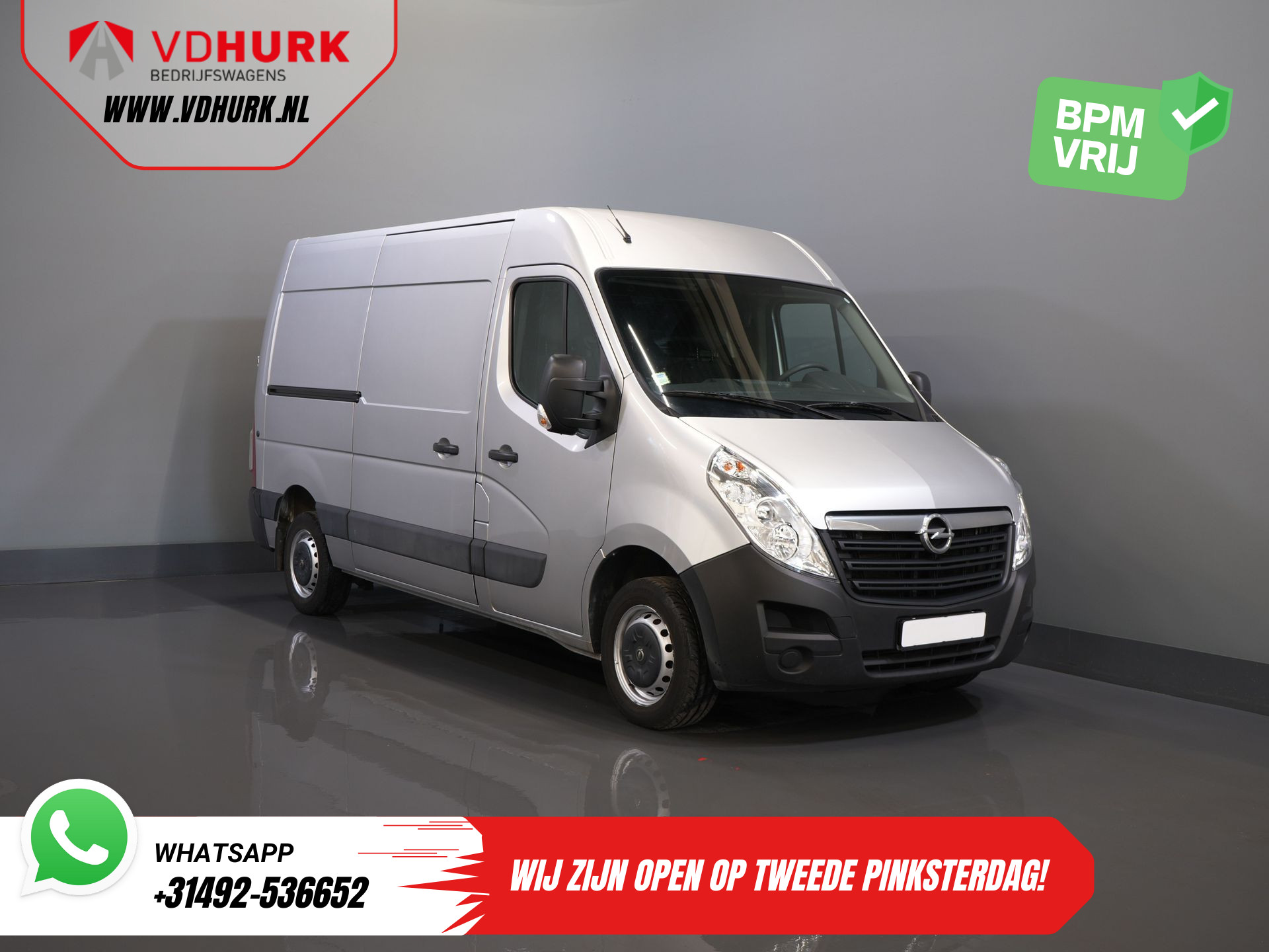 Opel Movano 2.3 CDTI 130 pk L2H2 BPM VRIJ! 2.5t Trekverm./ Airco/ PDC/ Cruise
