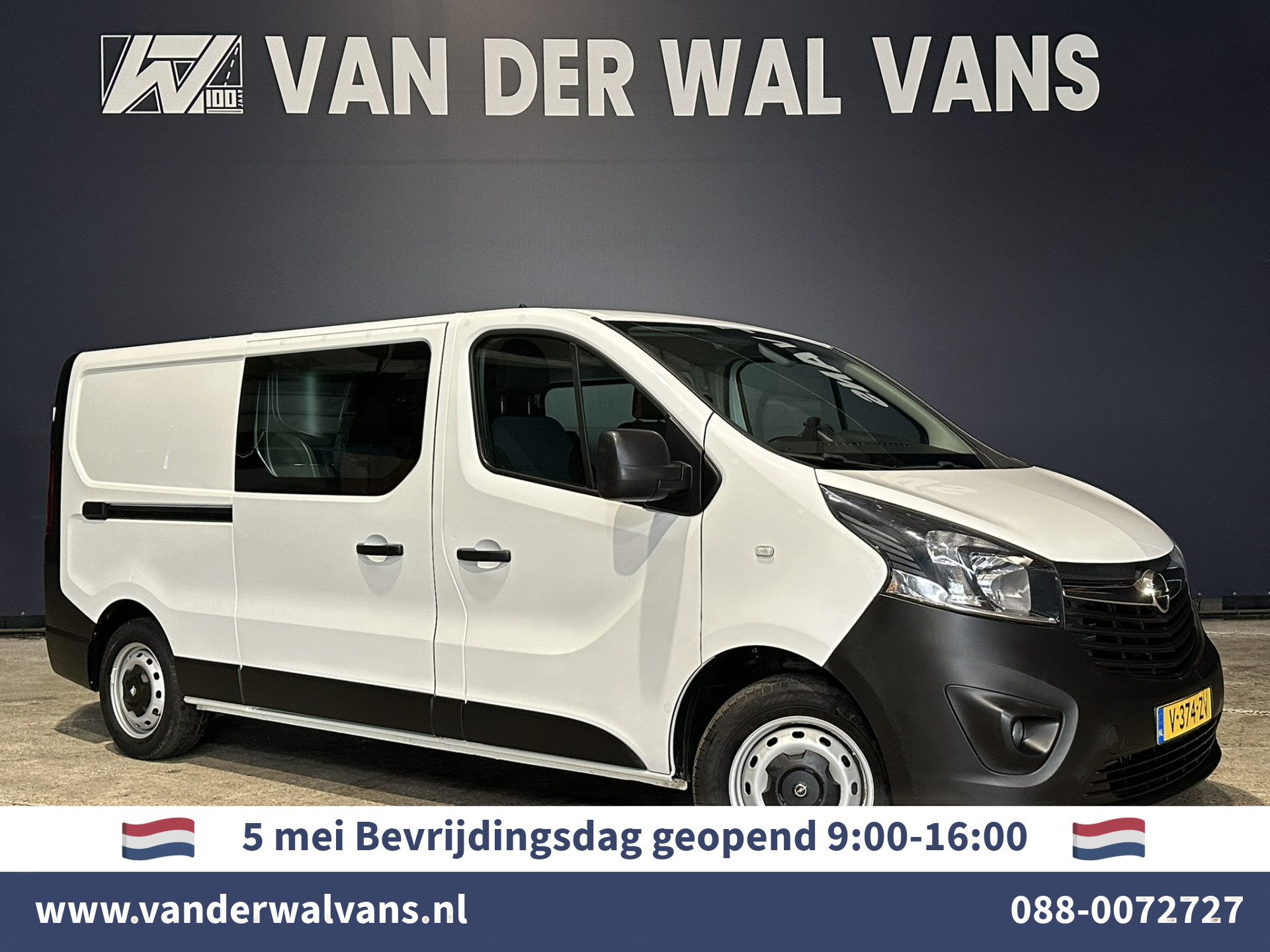 Opel Vivaro 1.6 CDTI 126pk L2H1 Dubbele Cabine Euro6 Airco | Navigatie | Camera | 5-Zits | Trekhaak cruisecontrol, parkeersensoren