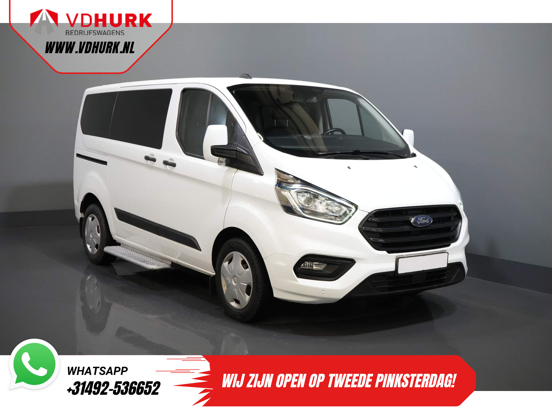 Ford Transit Custom Tourneo 2.0 TDCI €33.207,- incl. BTW/BPM Trend Combi/ Kombi/ 9 Persoons/ 9 P/ Cruise/ PDC/ Airco