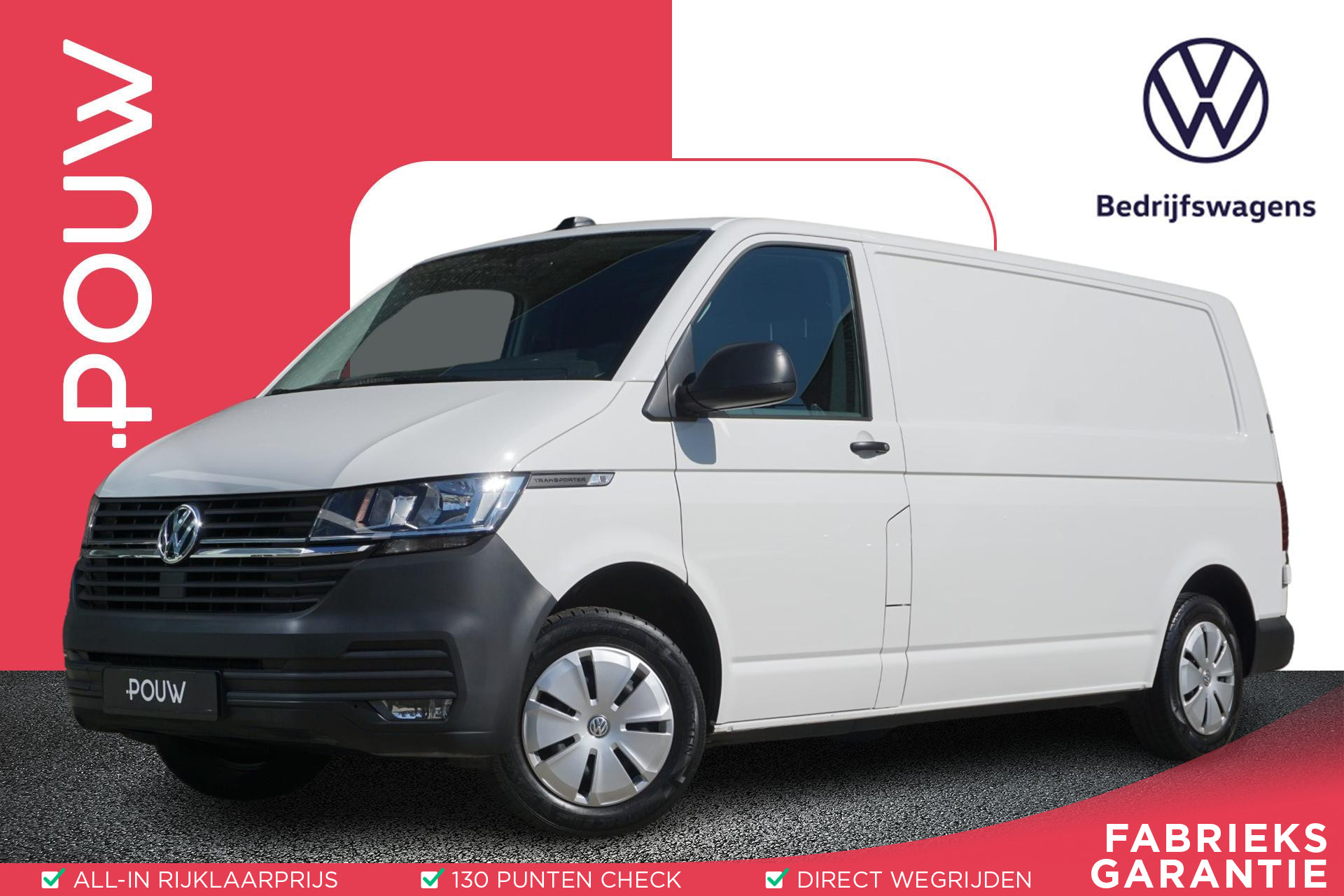 Volkswagen Transporter 2.0 TDI 110pk L2H1 28 Comfortline | Trekhaak | App Connect Navigatie | Betonplex Vloer