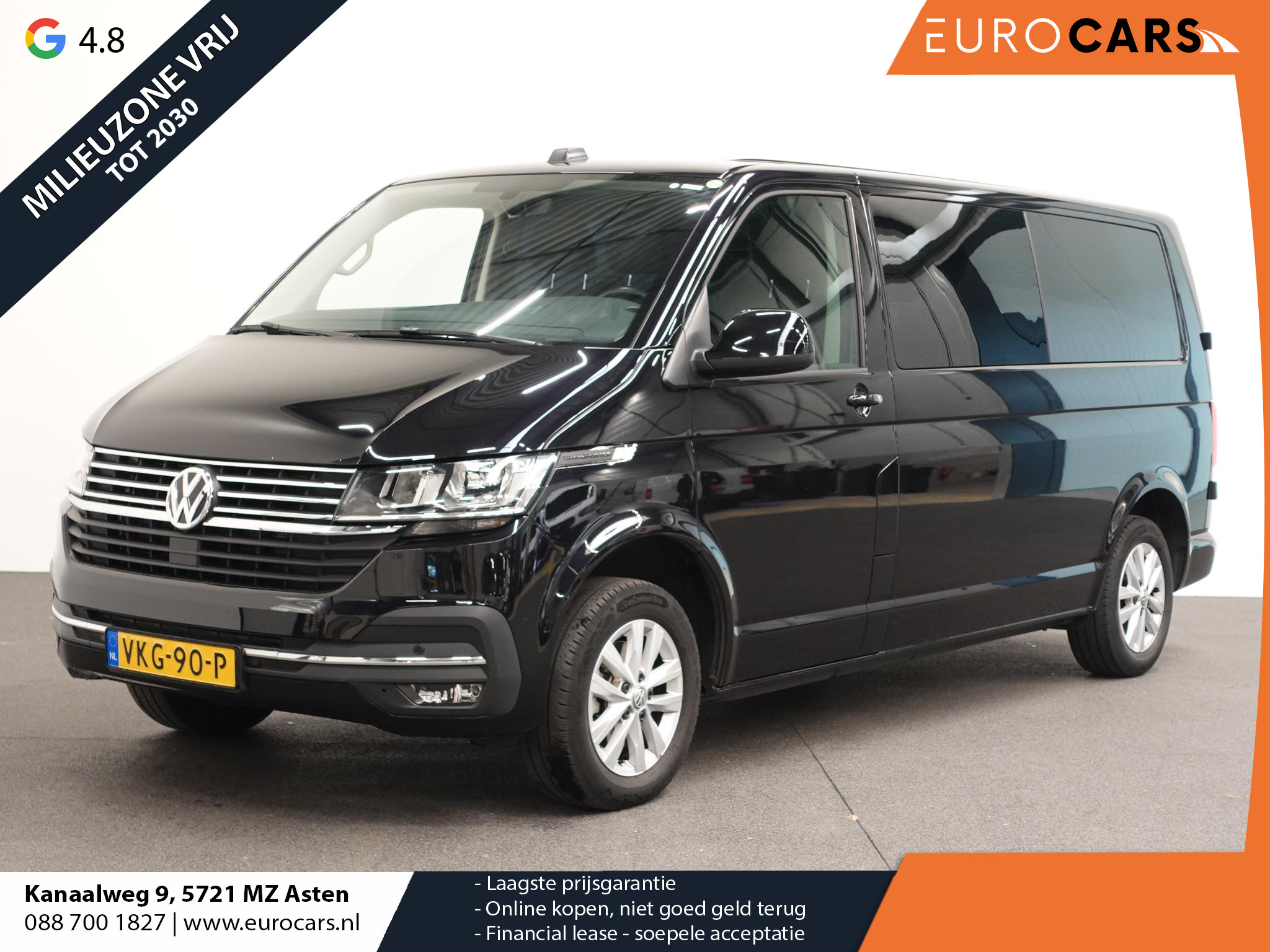 Volkswagen Transporter 2.0TDI L2H1 150PK Automaat Highline Dubbele Cabine Airco Bluetooth App Connect Camera Cruise Control