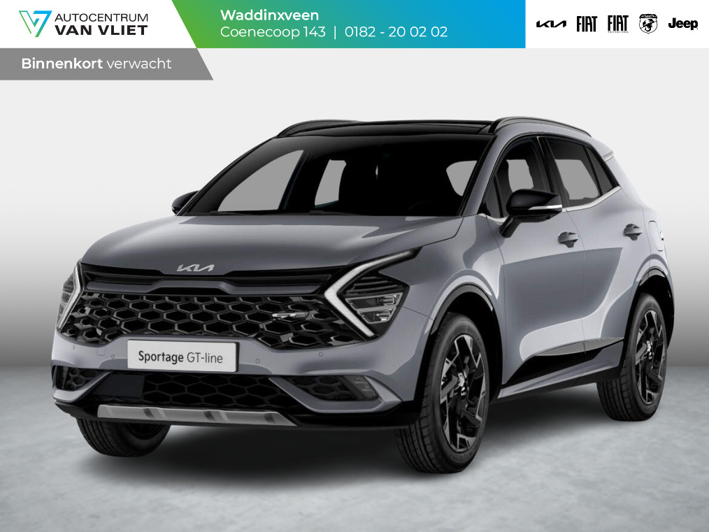 Kia Sportage 1.6 T-GDi Plug-in Hybrid AWD GT-PlusLine | Levering Mei | CarPlay | Stoelkoeling | Stoel-/stuurverwarming | Schuif-/kanteldak | PDC | LED | Navi | Camera | 19''