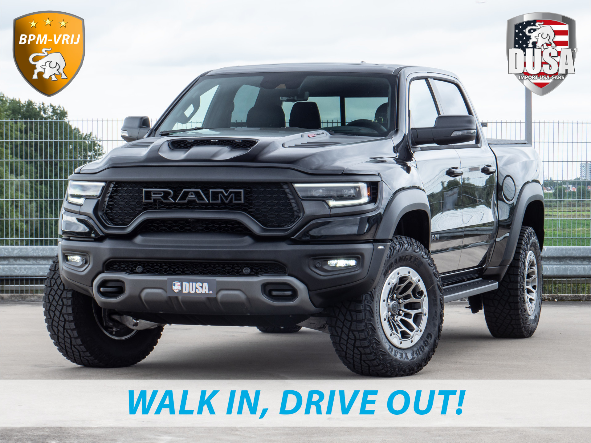 Dodge Ram 1500 6.2 V8 4x4 Crew Cab TRX Black RED ACCENT INTERIOR | 702pk | INCL BPM-VOORDEEL