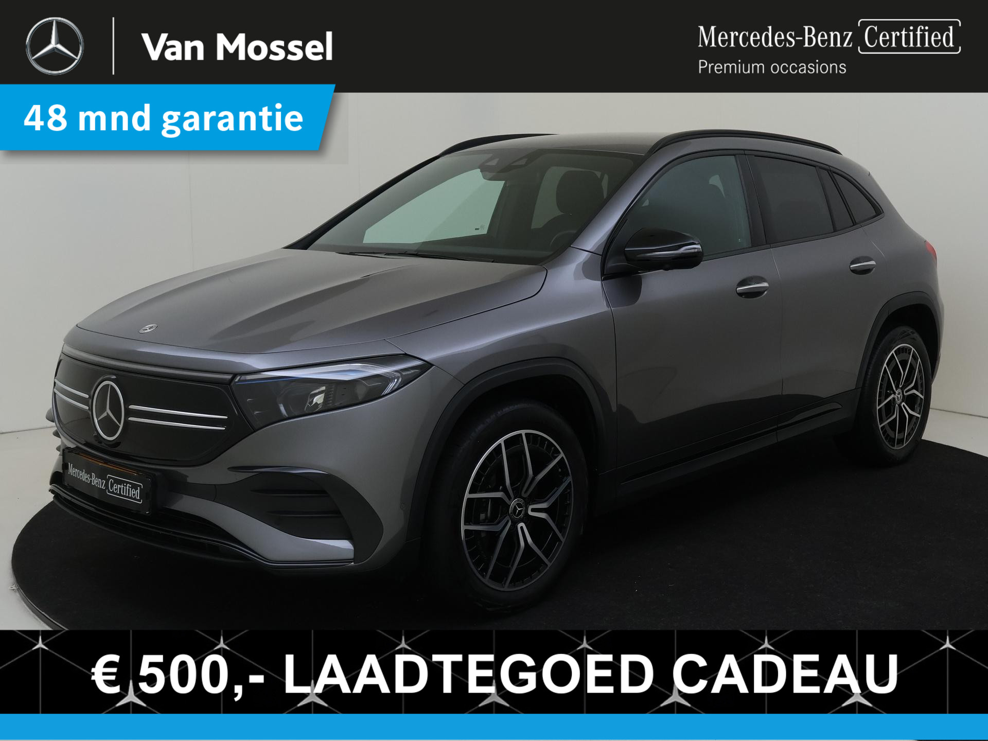 Mercedes-Benz EQA 350 4MATIC AMG Line 67 kWh / Stoelverwarming / 360Graden-Camera / Panaroma-schuifdak / Night-Pakket / Memory-Stoelen /