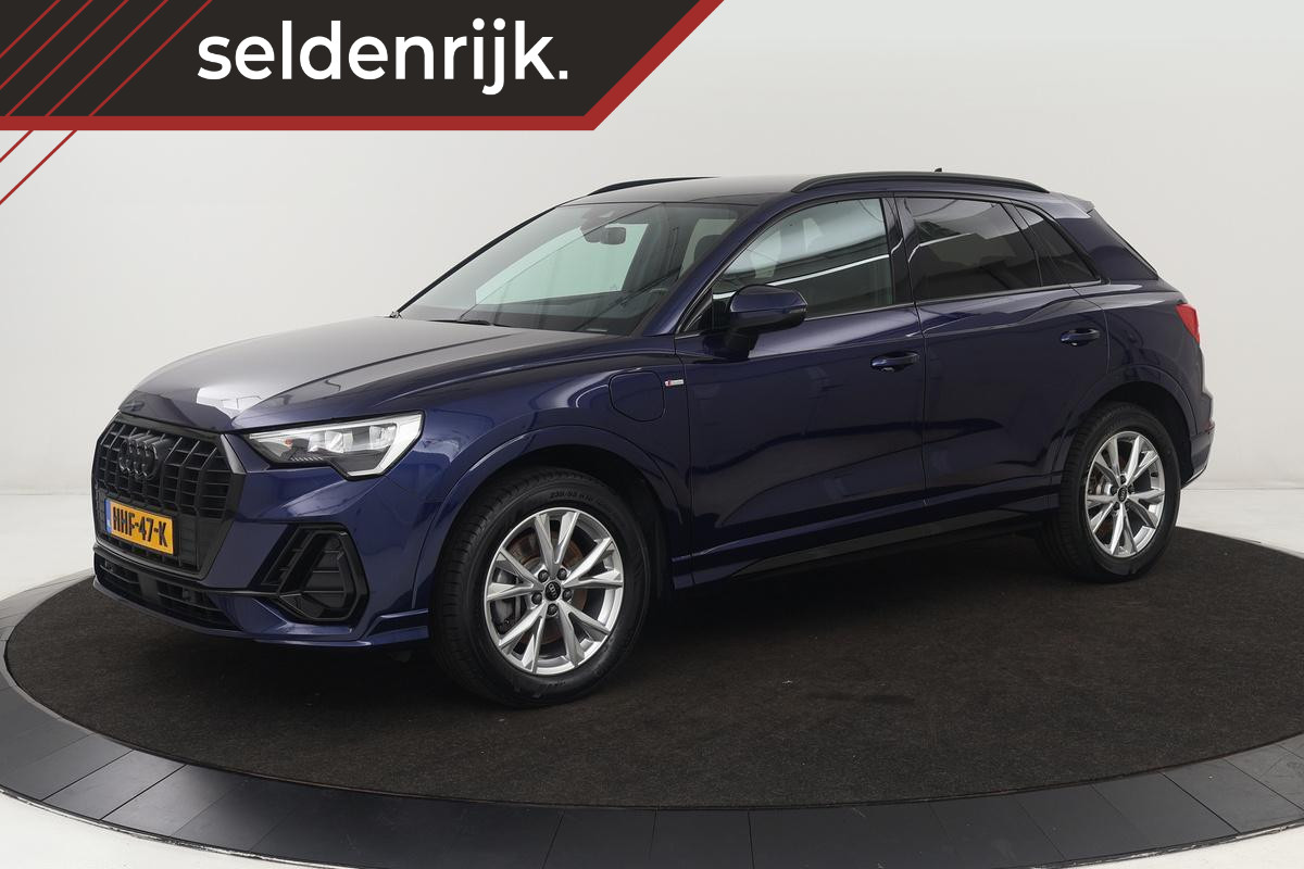 Audi Q3 45 TFSIe S Line | Stoelverwarming | Adaptive cruise | 360 camera | Carplay | Trekhaak | Sportstoelen | Navigatie | Virtual Cockpit | Full LED | Getint glas