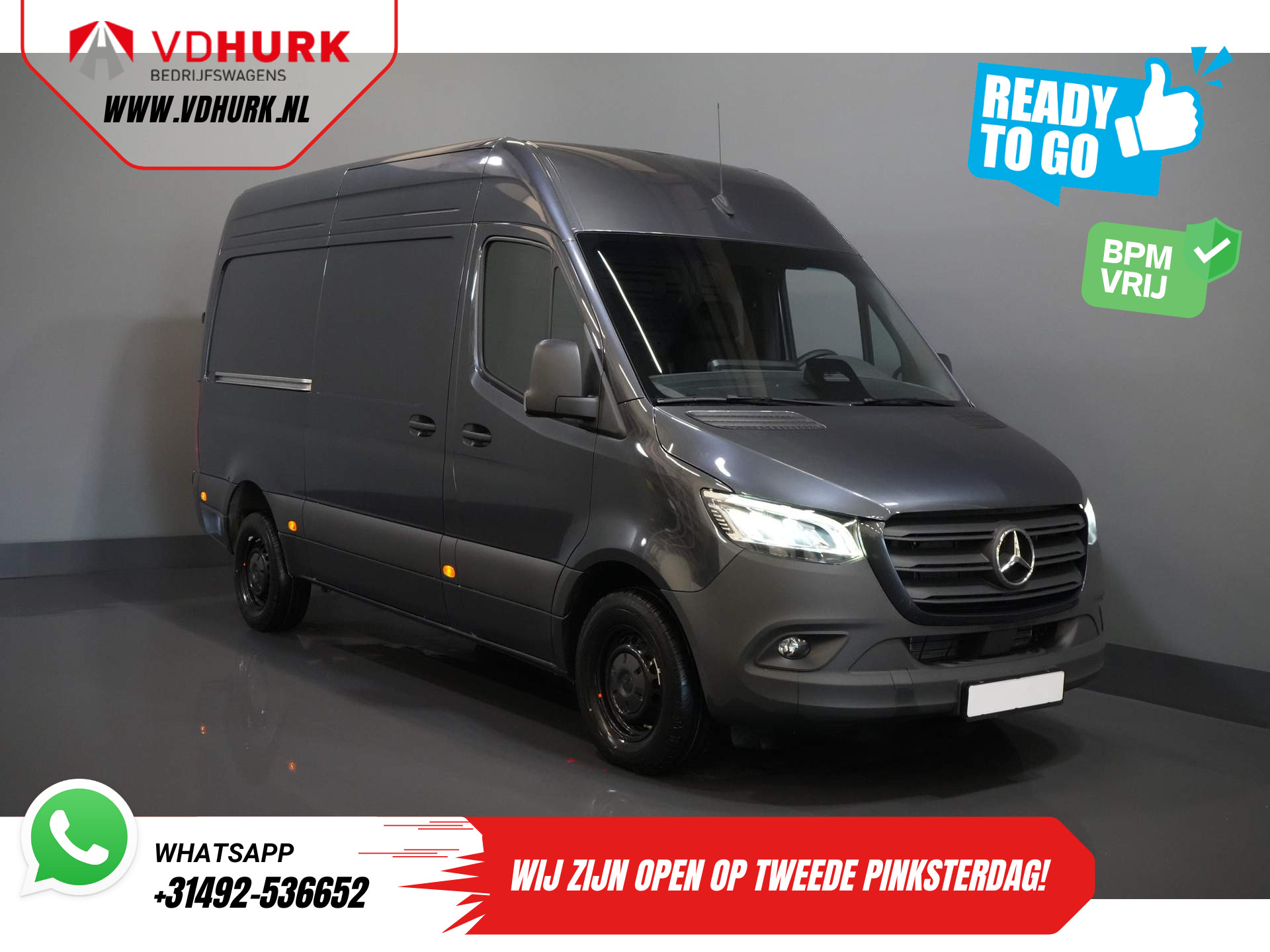 Mercedes-Benz Sprinter 319 Aut. L2H2 BPM VRIJ Select 3.5t Trekverm./ LED/ Gev.Stoel/ Camera/ Cruise