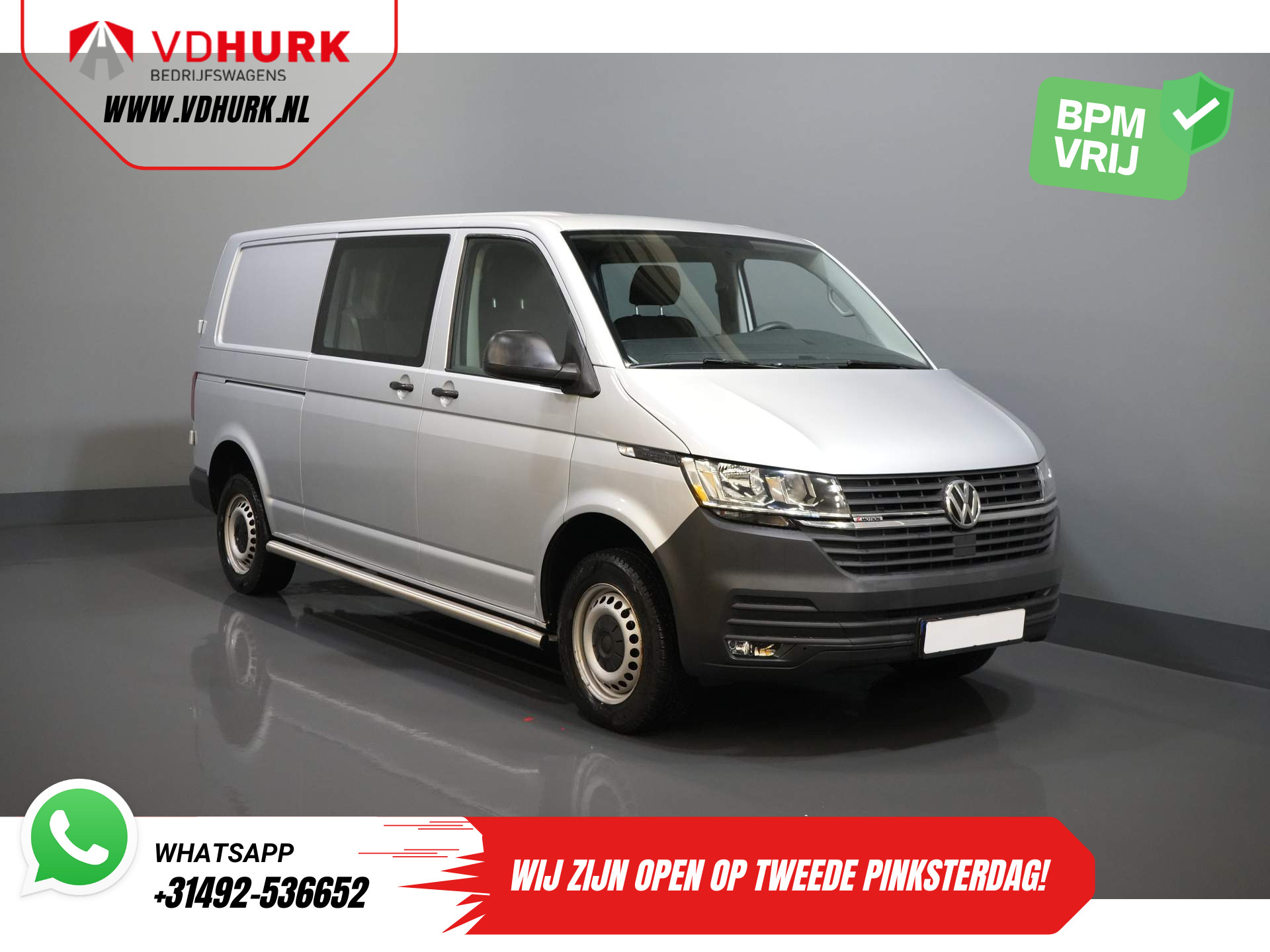 Volkswagen Transporter T6.1 2.0 TDI 150 pk L2 DC Dubbel Cabine 4Motion/ 4x4/ Standkachel/ 2.5t Trekverm./ Cruise/ 4-motion