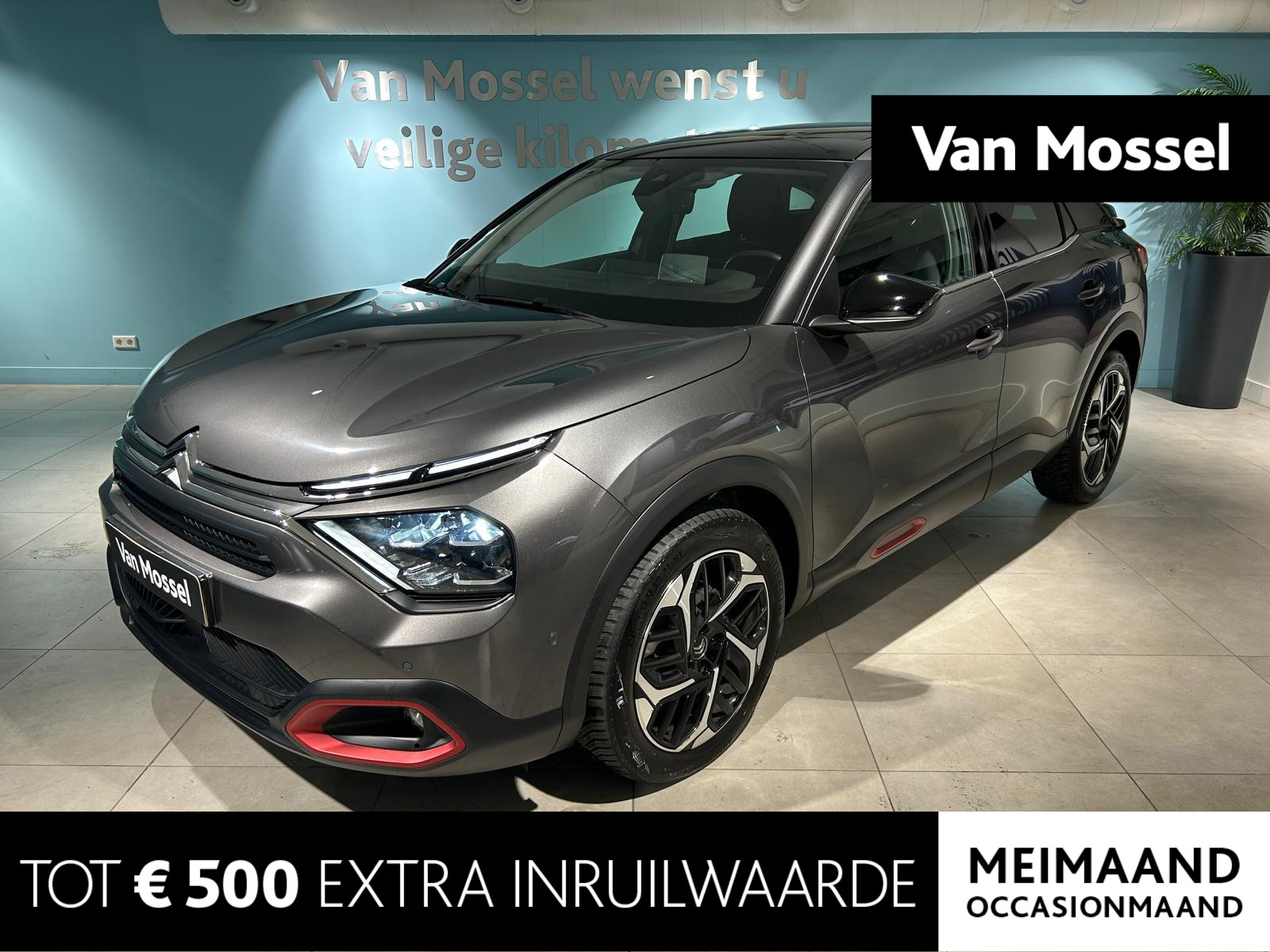 Citroën C4 1.2 Puretech Shine | Panoramisch glazen schuif- kanteldak | Camera | Rood Leder | Zeer compleet!