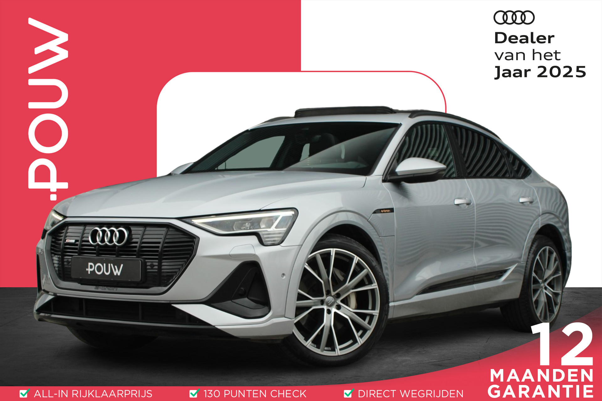 Audi e-tron Sportback 55 quattro S Edition 95 kWh | Luchtvering | Adaptieve Cruise Control | Apple Carplay/ Android Auto | Stoelverwarming Voor