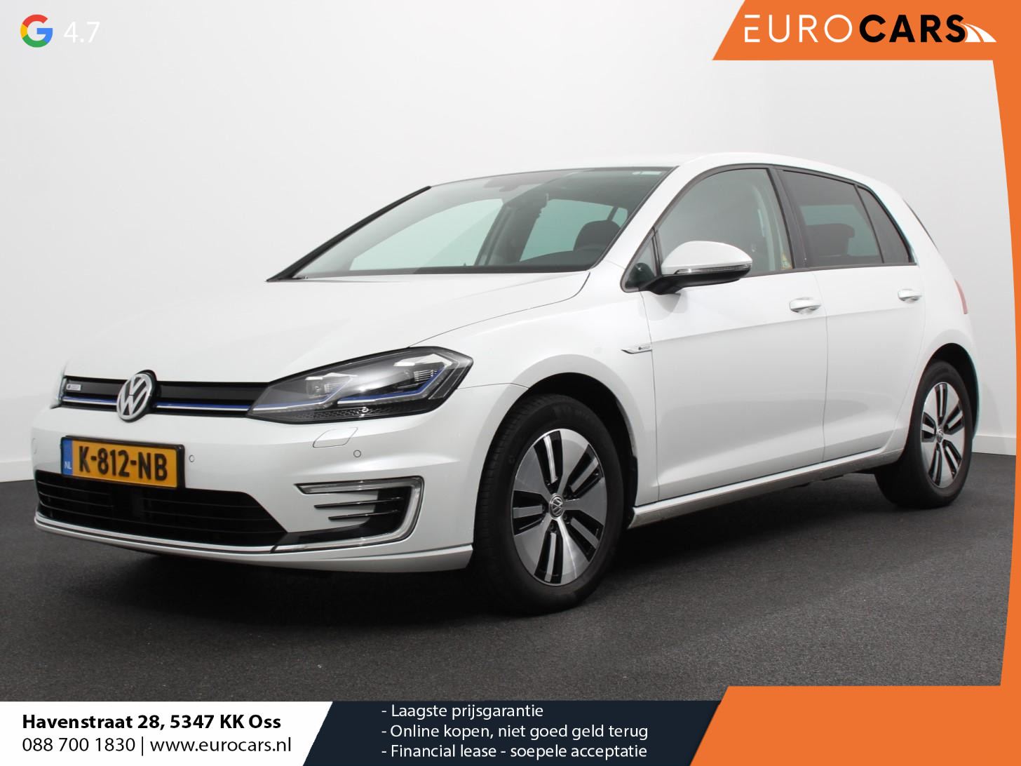 Volkswagen e-Golf 100KW Automaat Edition Volkswagen e-Golf e-Golf | Navigatie | Climate Control | Warmtepomp | Parkeersensoren V+A | Privacy Glass |