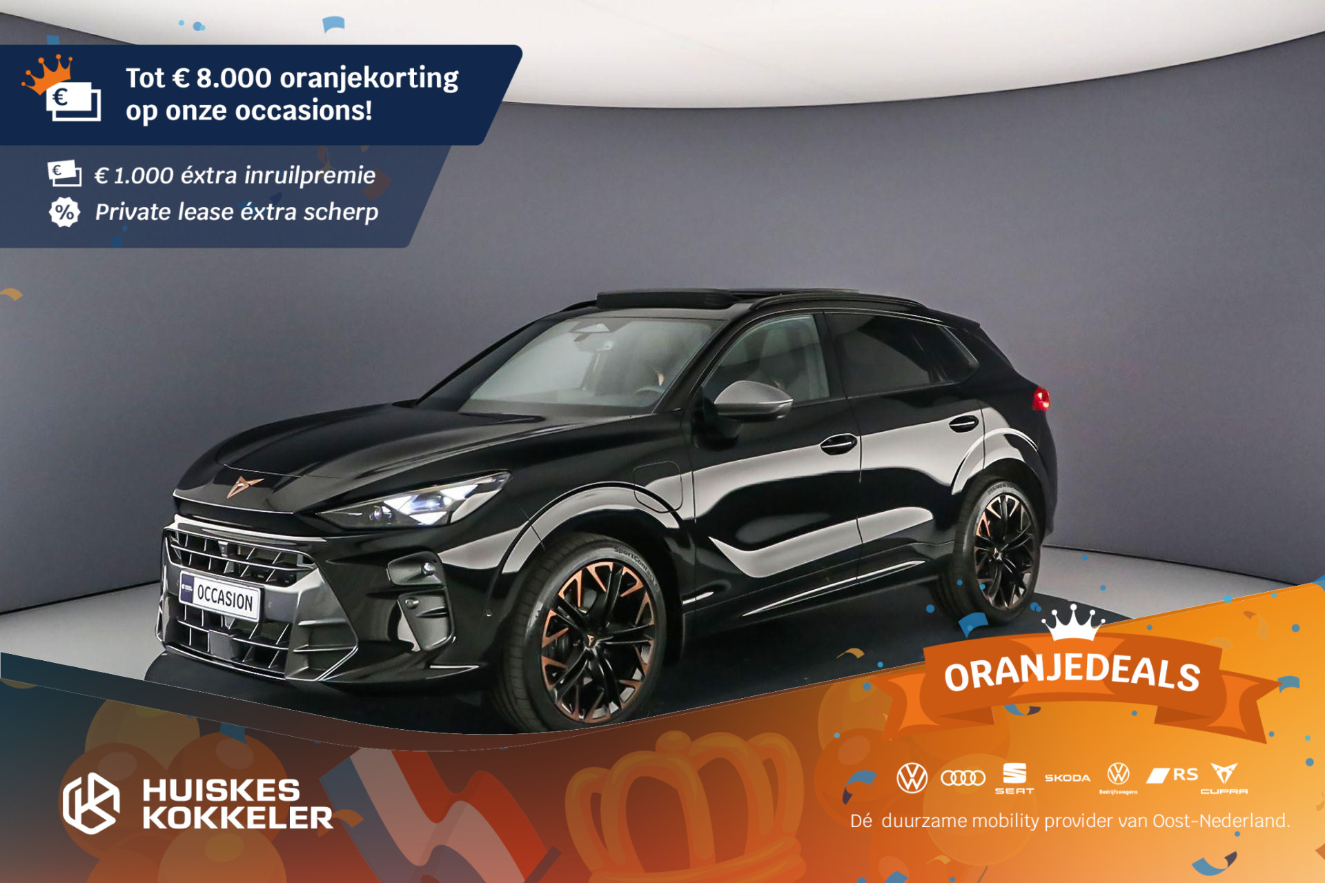 CUPRA Terramar VZ Performance 1.5 TSI e-Hybrid 272pk DSG Automaat Trekhaak, Panoramadak, LED matrix koplampen, Adaptive cruise control, Sennheiser audio, 360 camera, Elektrische achterklep