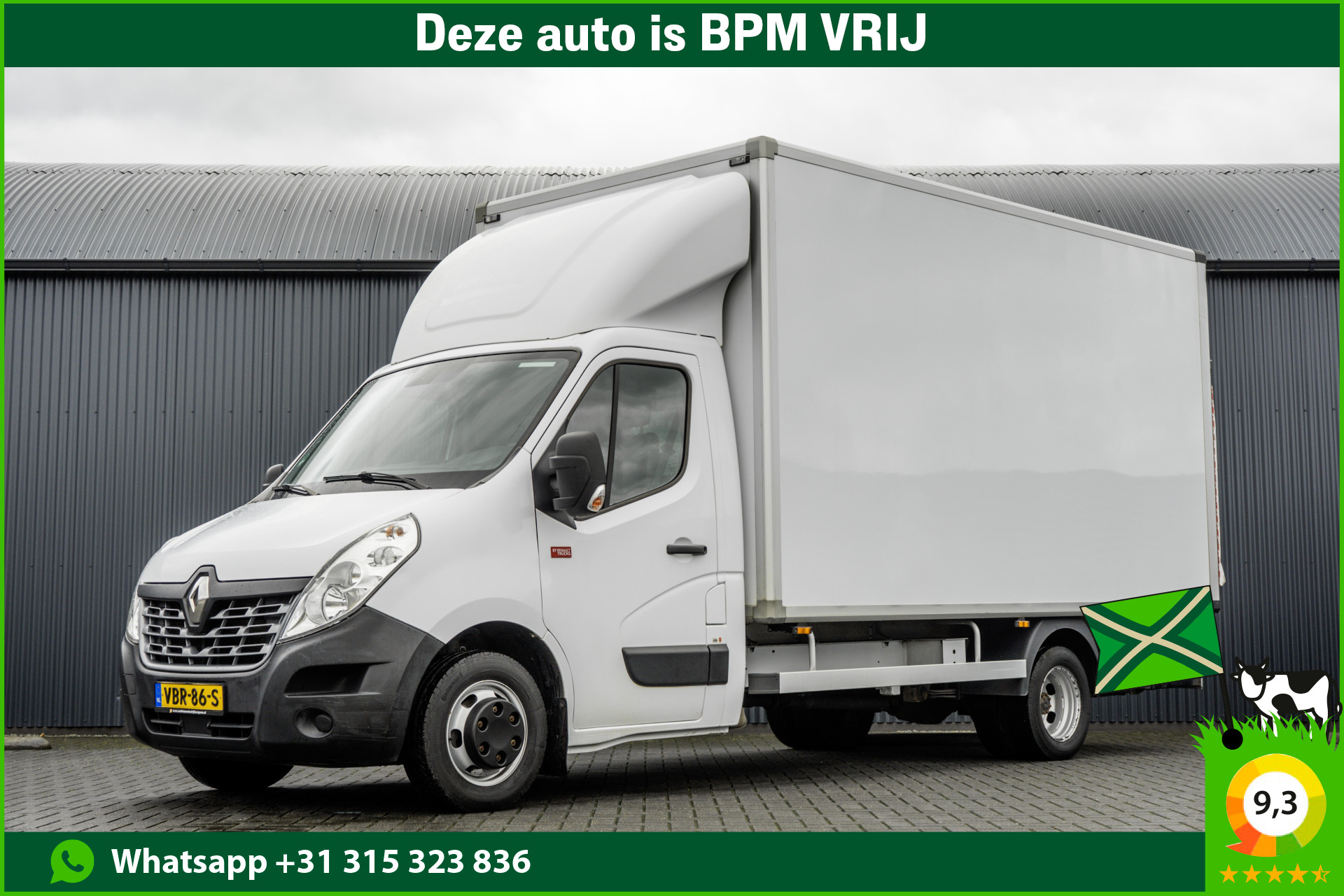 Renault Master 2.3 dCi Bakwagen met laadklep (1000 KG) | Dubbellucht | Euro 6 | 164 PK | Cruise | Airco | Navigatie