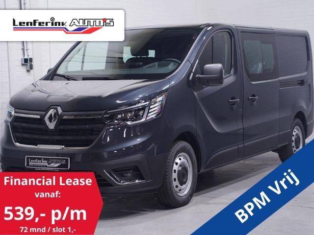 Renault Trafic 2.0 DCi 170 pk Aut. L2 Dubbel Cabine BPM vrij Renault Trafic 2.0 DCi 170 pk Aut. L2 Dubbel Cabine va 459,-p/mnd 2x Schuifdeur, Navi, Cruise Control, Houten Laadvloer, Cruise control, 5-Zits