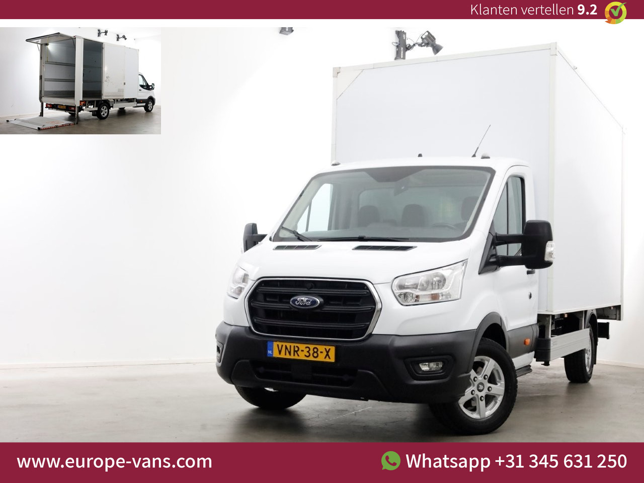Ford Transit 350 2.0 TDCI 130pk Bakwagen met laadklep 1.211kg laadvermogen 03-2022