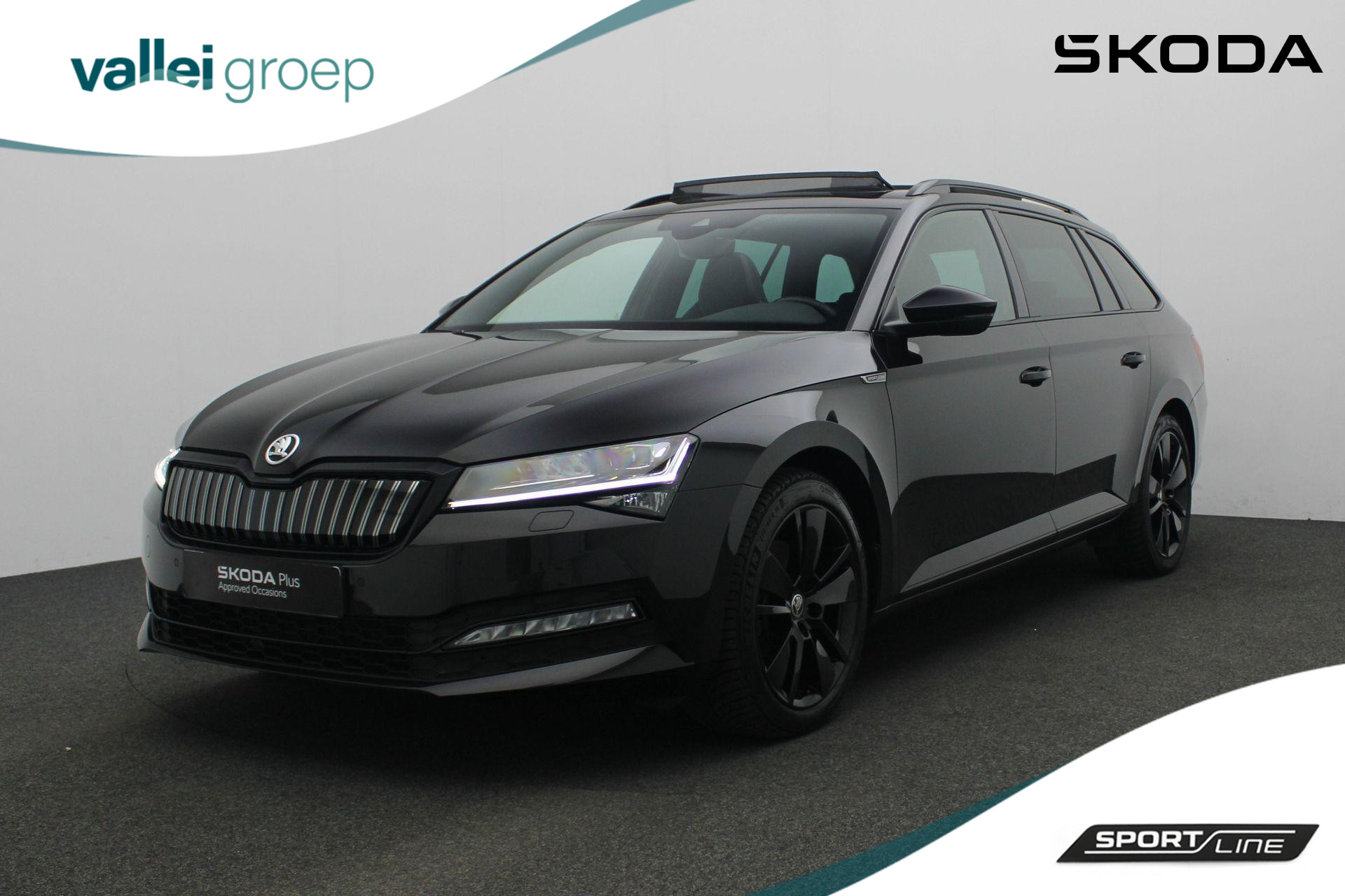 Škoda Superb Combi 1.4 TSI 218 pk DSG iV Sportline Business | Panoramadak | Matrix LED | Leder/alcantara | Geheugenstoel | Stuur-/stoelverwarming | Achteruitrijcamera