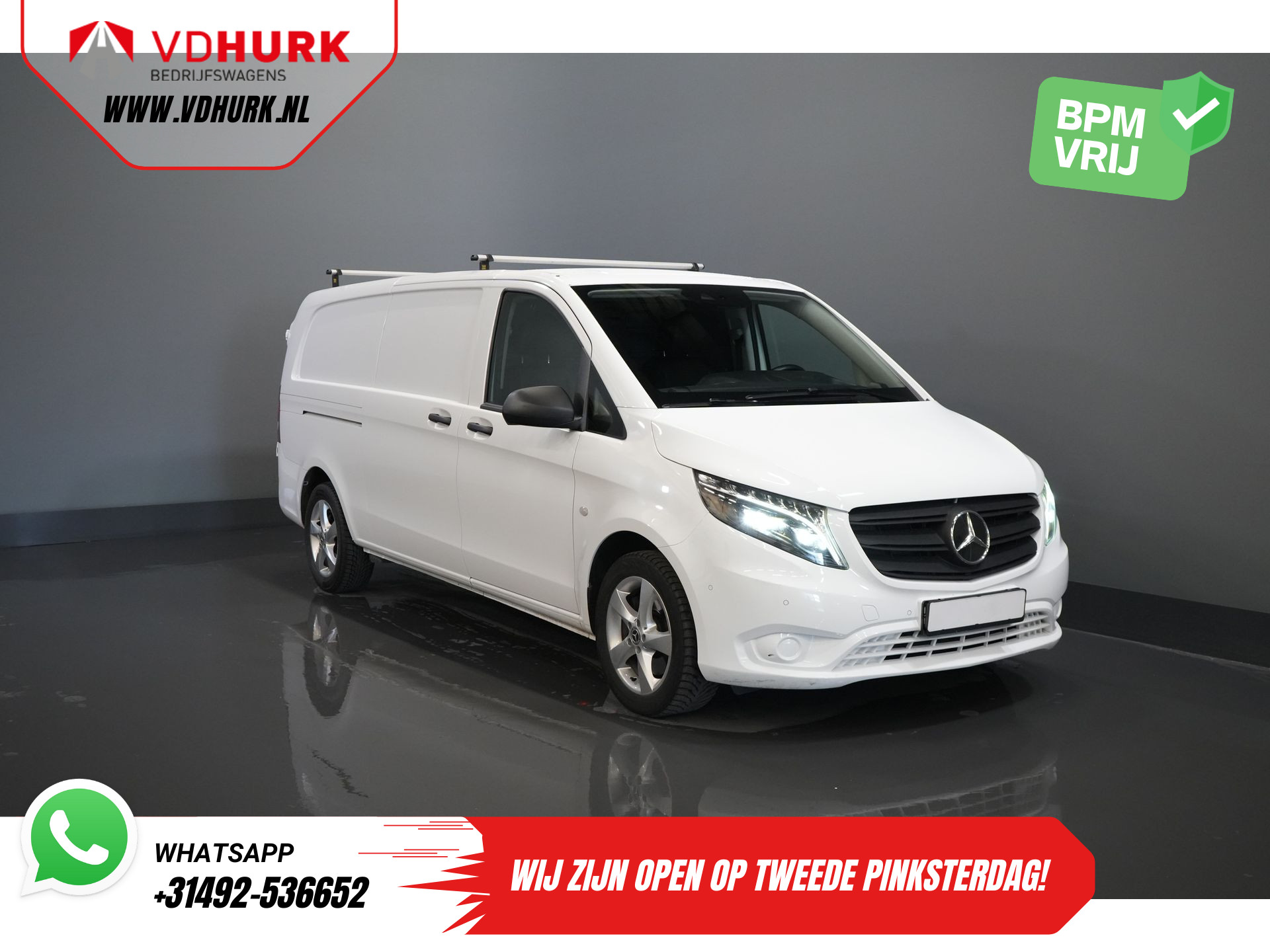 Mercedes-Benz Vito 119 CDI Aut. L3 BPM VRIJ! LED/ Standkachel/ Stoelverw./ Navi/ Carplay/ PDC/ Camera/ Trekhaak